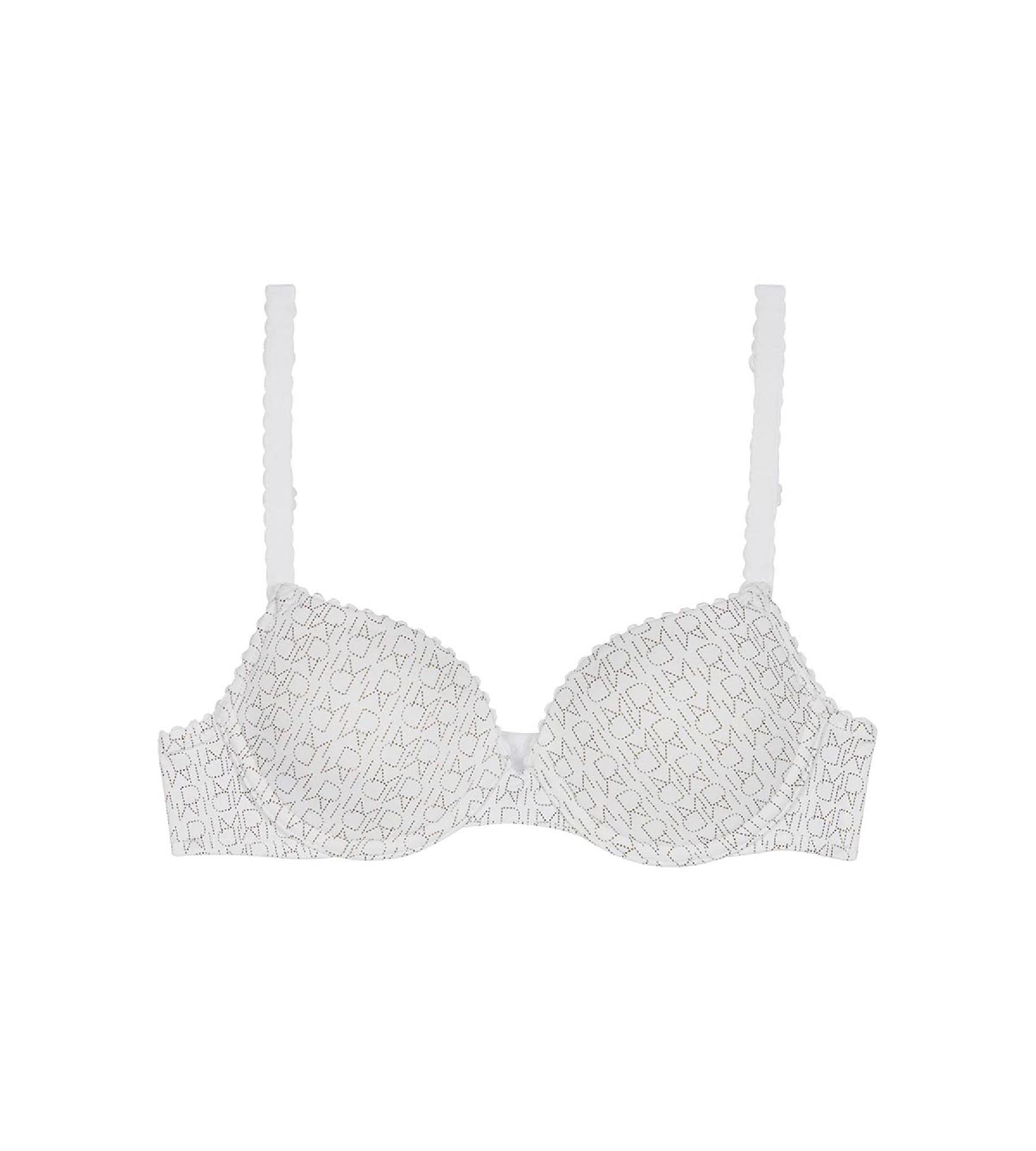 Dim Touch White Logo Print Underwire Bra for Girls - Comfortable Support for School, Sports & Everyday Wear