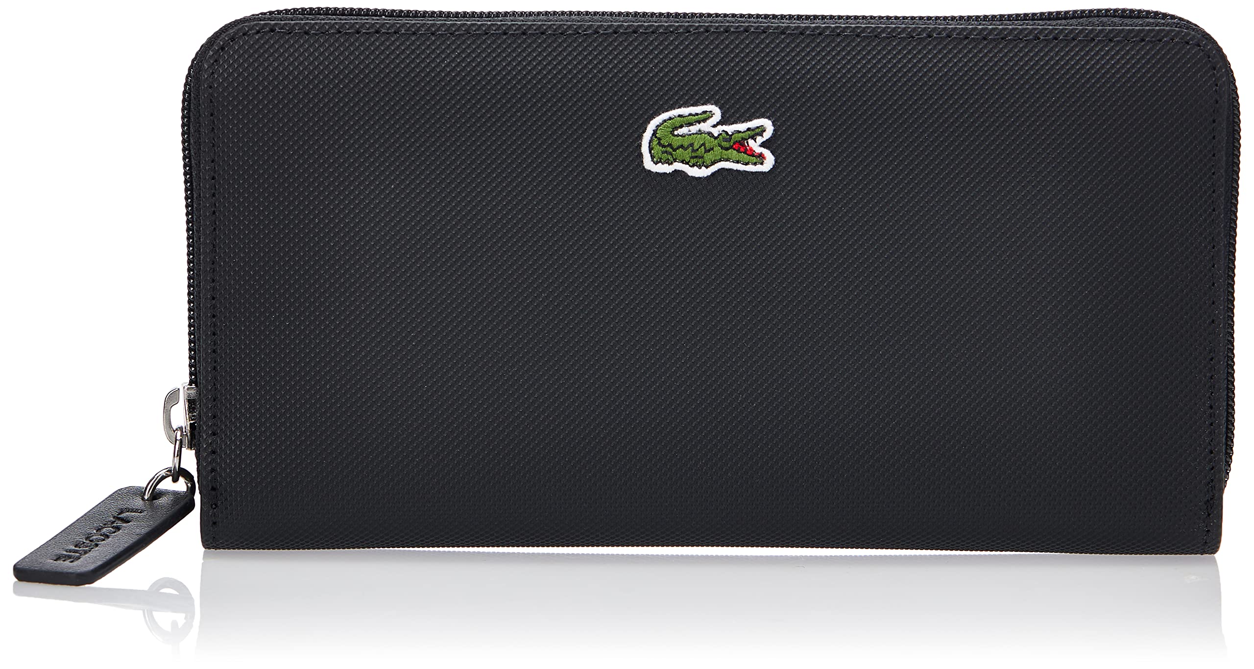 Lacoste Women's L.12 Concept Petit Pique 12-Card Zip Wallet - Stylish & Compact Card Holder for Everyday Use, Travel & Business