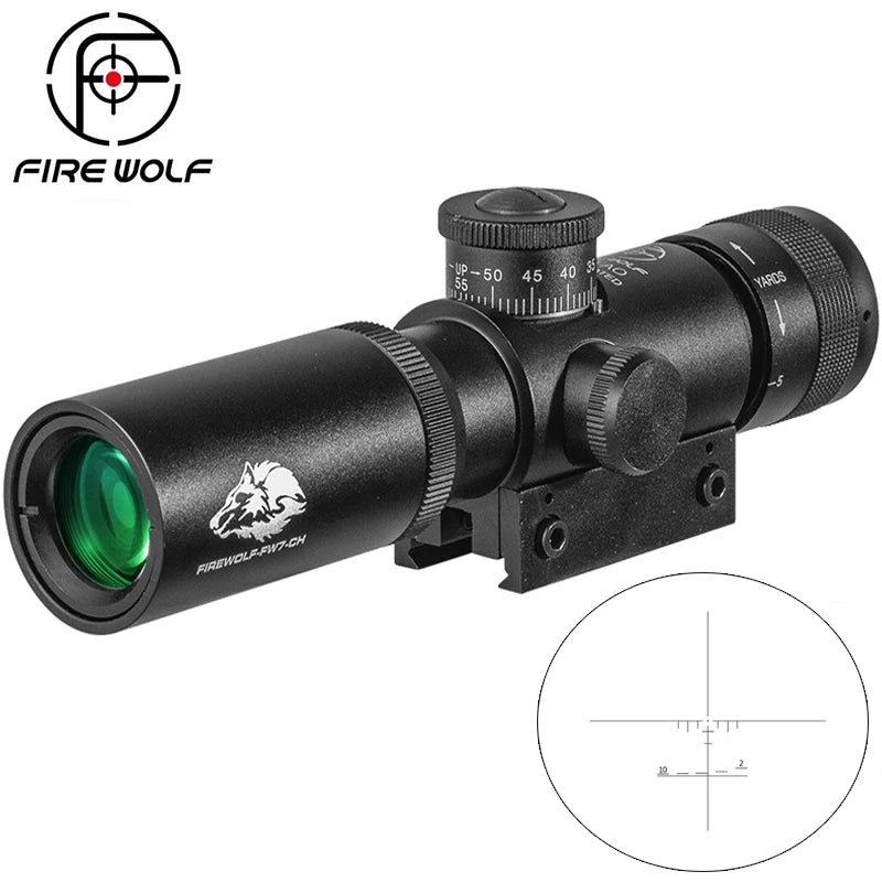 Fire Wolf SS2 4x21 Tactical Rifle Scope - 11mm Rail Mount for Hunting & Air Rifles - Precision Optics for Outdoor Shooting & Target Practice