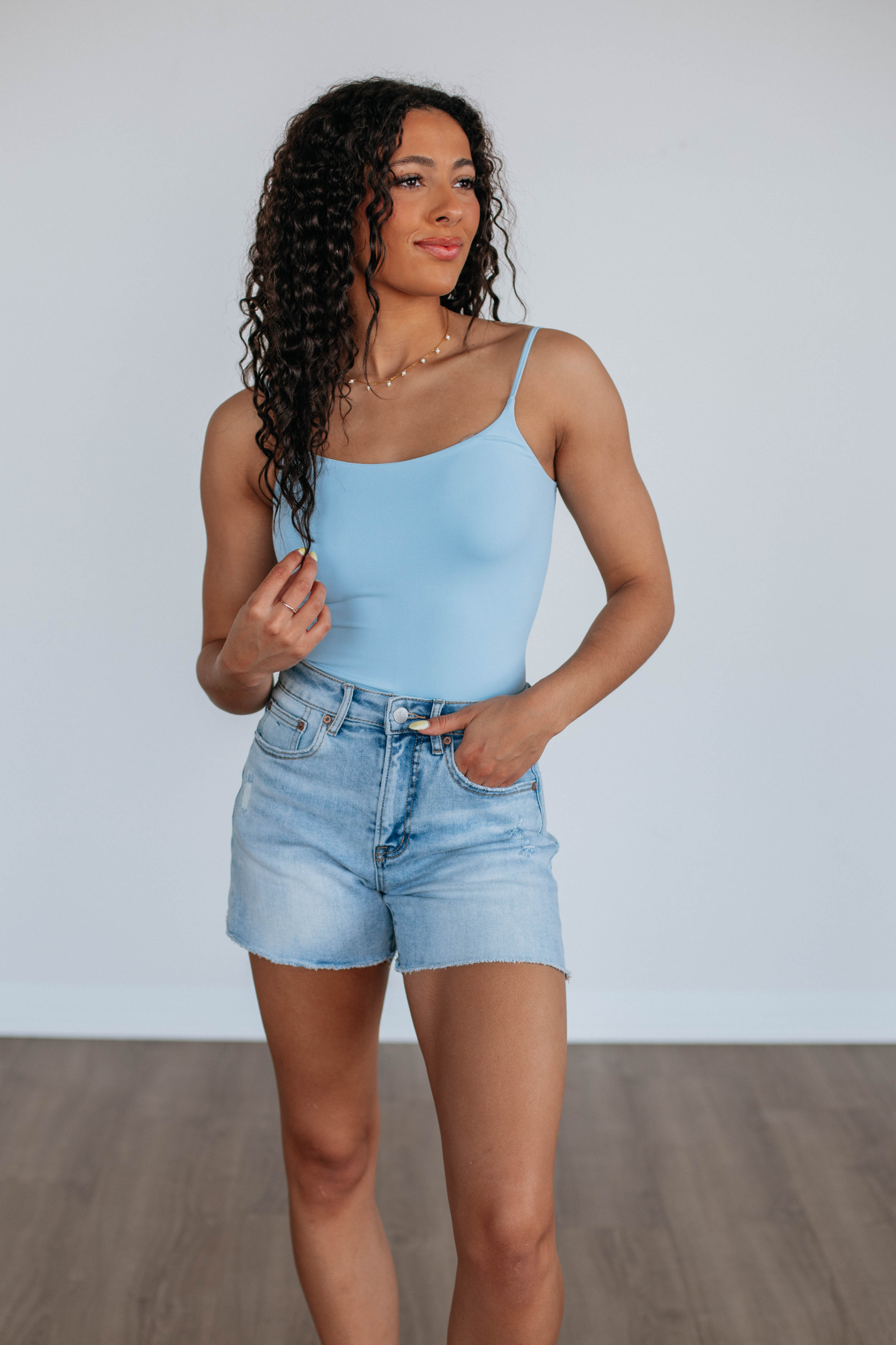 Double Take Bodysuit for Women - Sky Blue Seamless Shapewear for Everyday Comfort & Confidence | Perfect for Work, Date Night & Special Occasions