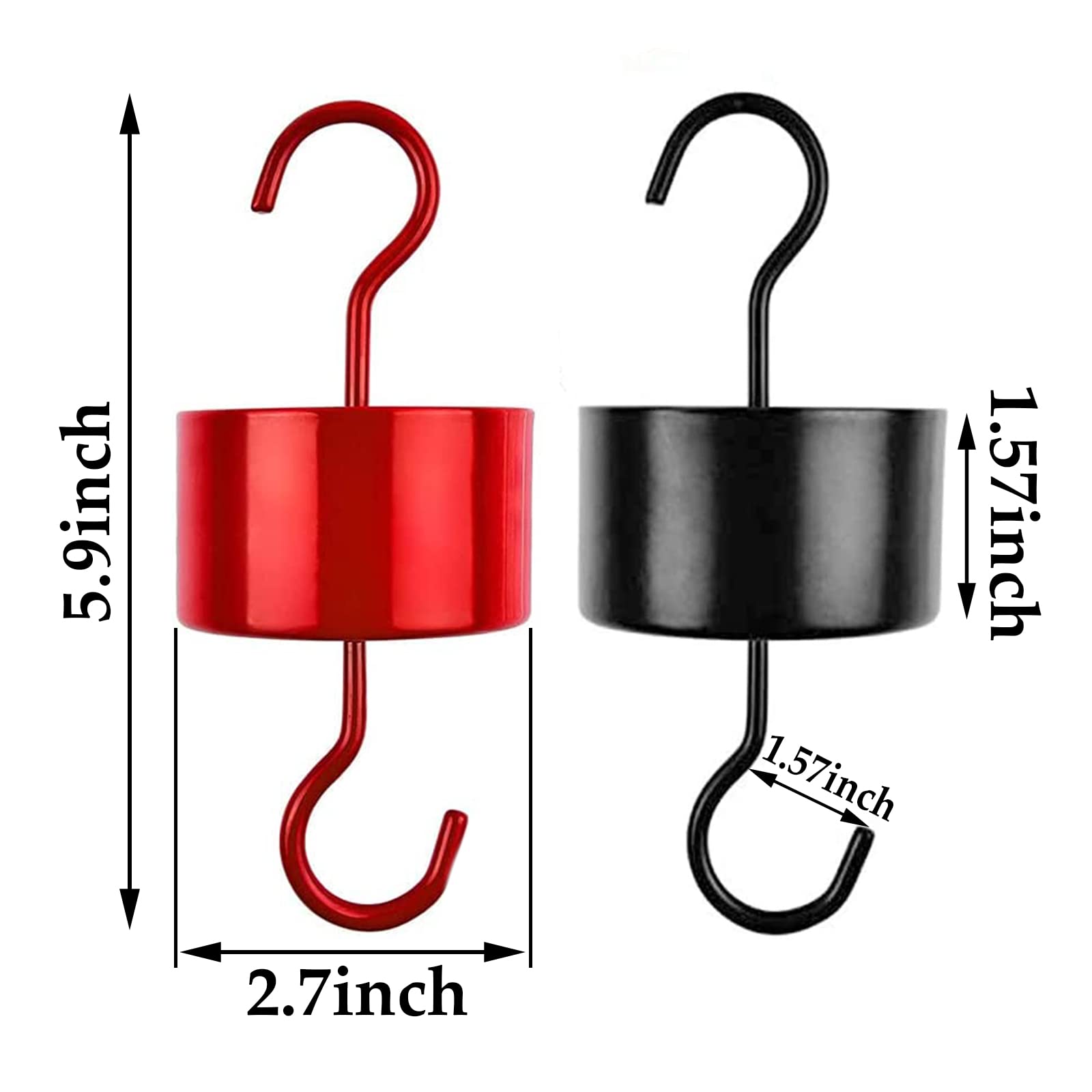 2 Pack Large Ant Moat for Hummingbird Feeders - Black Hummingbird Feeder Accessories with 2 Cleaning Brushes (Black+Red) - Outdoor Garden Bird Watching & Backyard Wildlife Protection