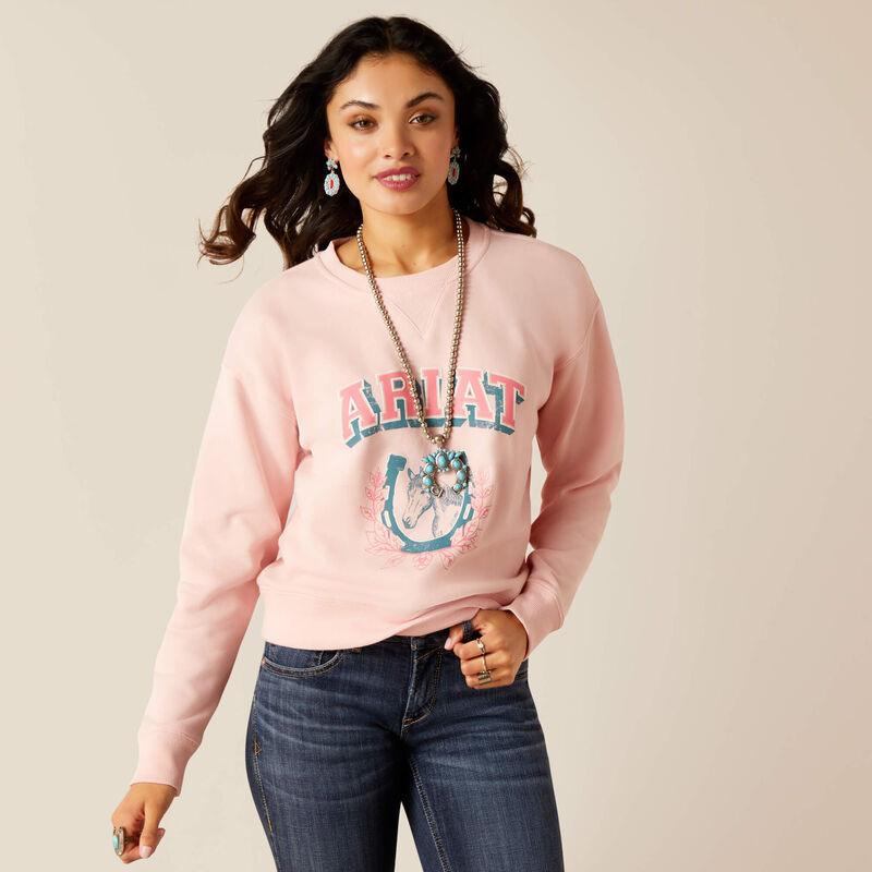 Blushing Rose Women's College Sweatshirt - Cozy Pullover for Campus, Dorm & Casual Wear | Trendy College Apparel for Students