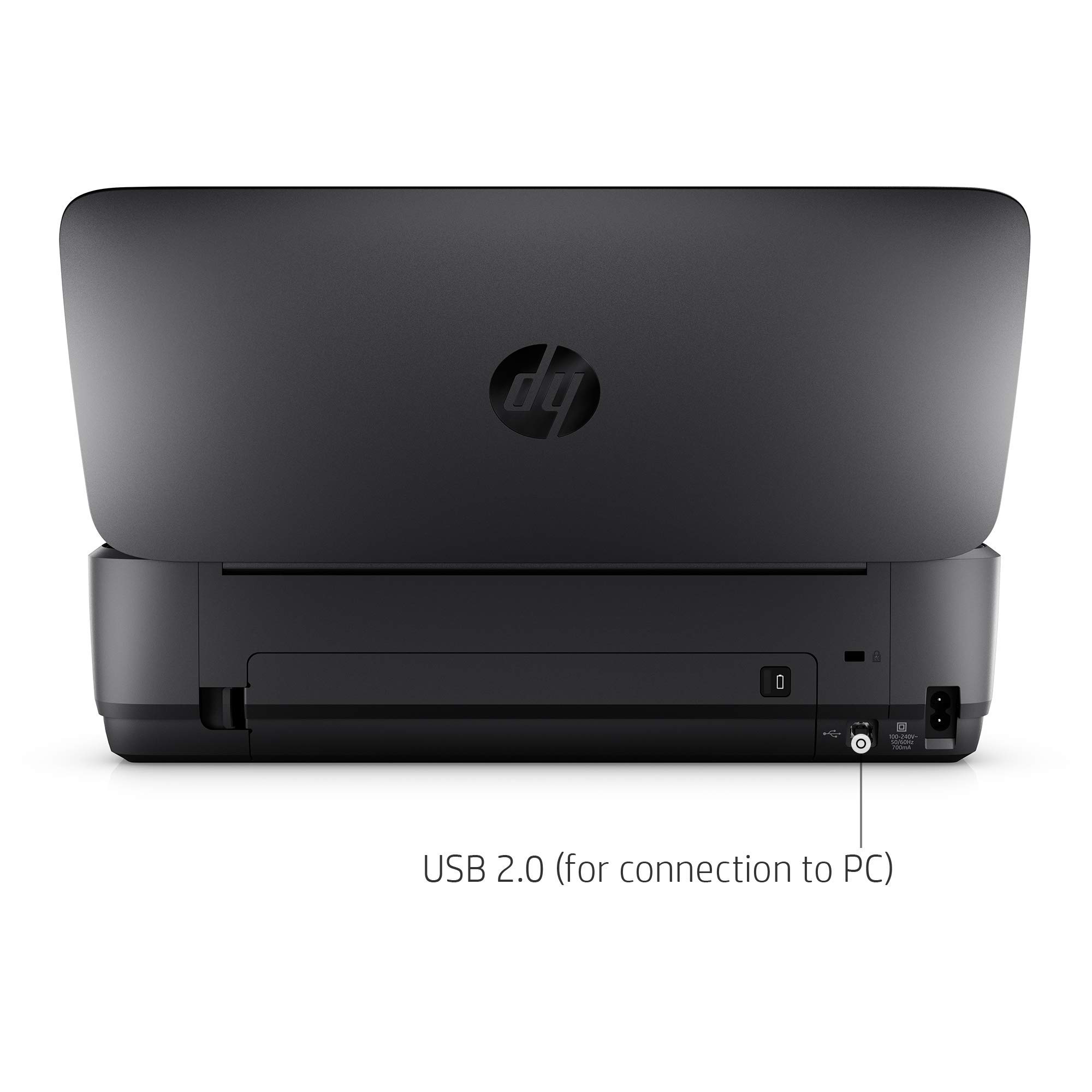 HP OfficeJet 250 Portable All-in-One Printer - Wireless, Mobile Printing, Compact Design (Renewed) | Ideal for Home Office, Business Travel & On-the-Go Printing (Model CZ992A)