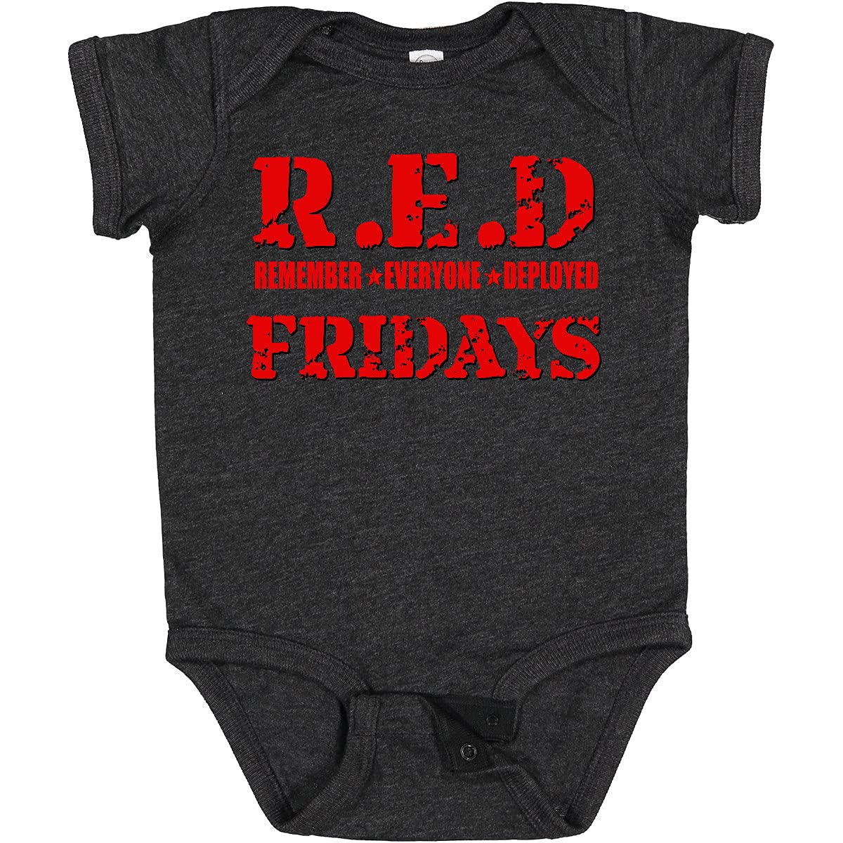 Inktastic Red Fridays Baby Bodysuit - Cute Red Onesie for Infants & Toddlers - Perfect for Holidays, Family Photos & Casual Outings