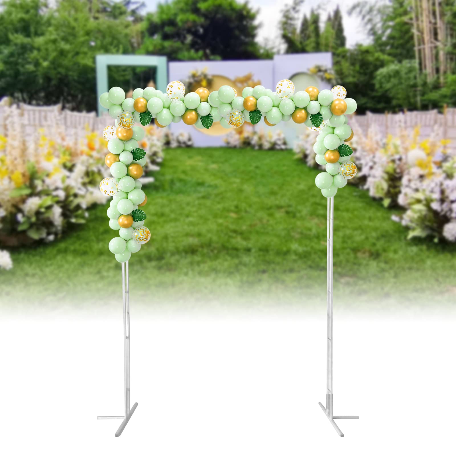TBVECHI White Square Wedding Arch 6.6x9.9ft - Elegant Backdrop Frame for Indoor/Outdoor Ceremonies, Garden Parties & Valentine's Day Decor | Perfect for Weddings, Proposals & Photo Shoot Backgrounds
