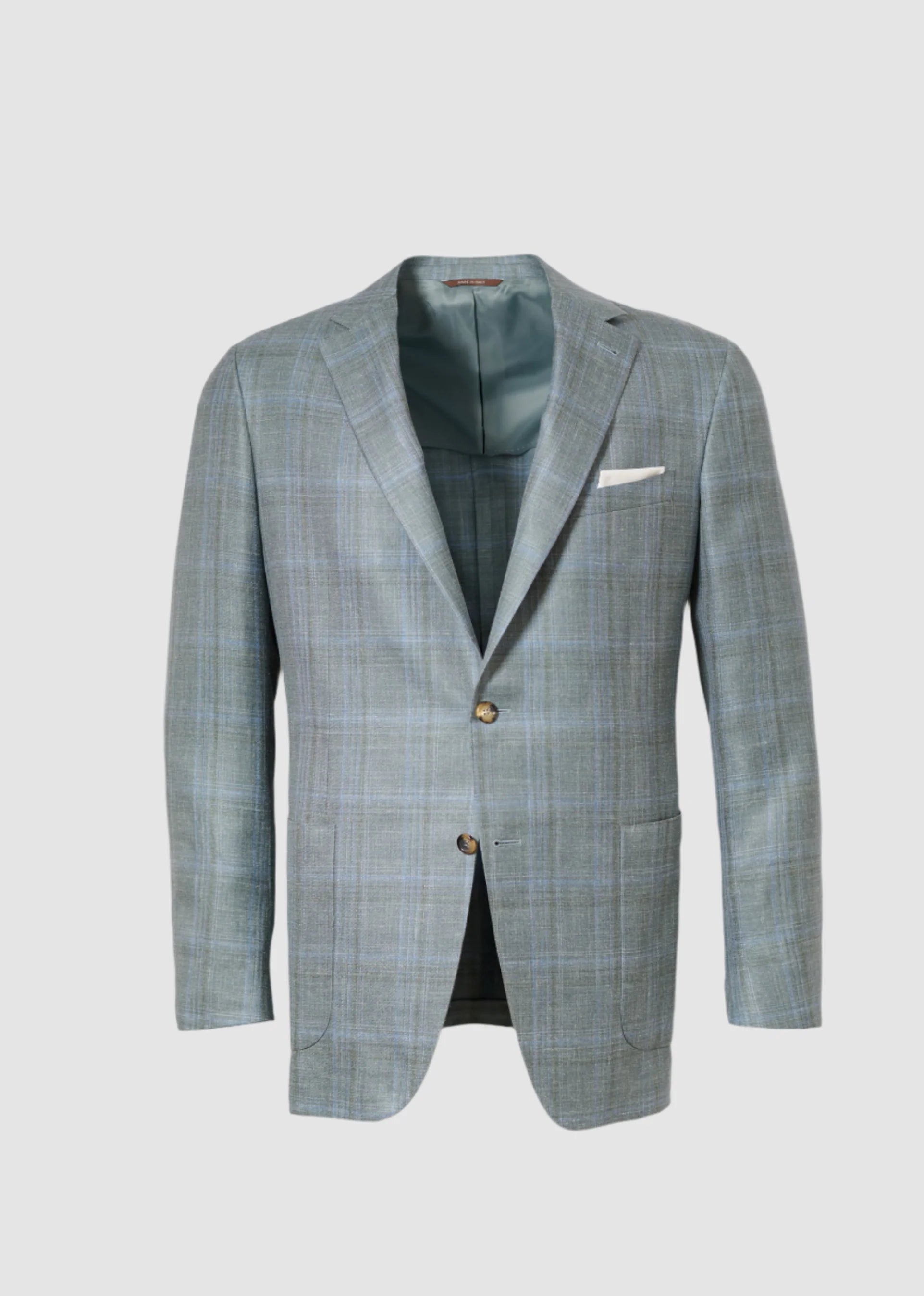 CANALI Green Plaid Sport Coat for Men | Premium Wool Blazer | Business & Casual Wear | Perfect for Office, Weddings & Special Events
