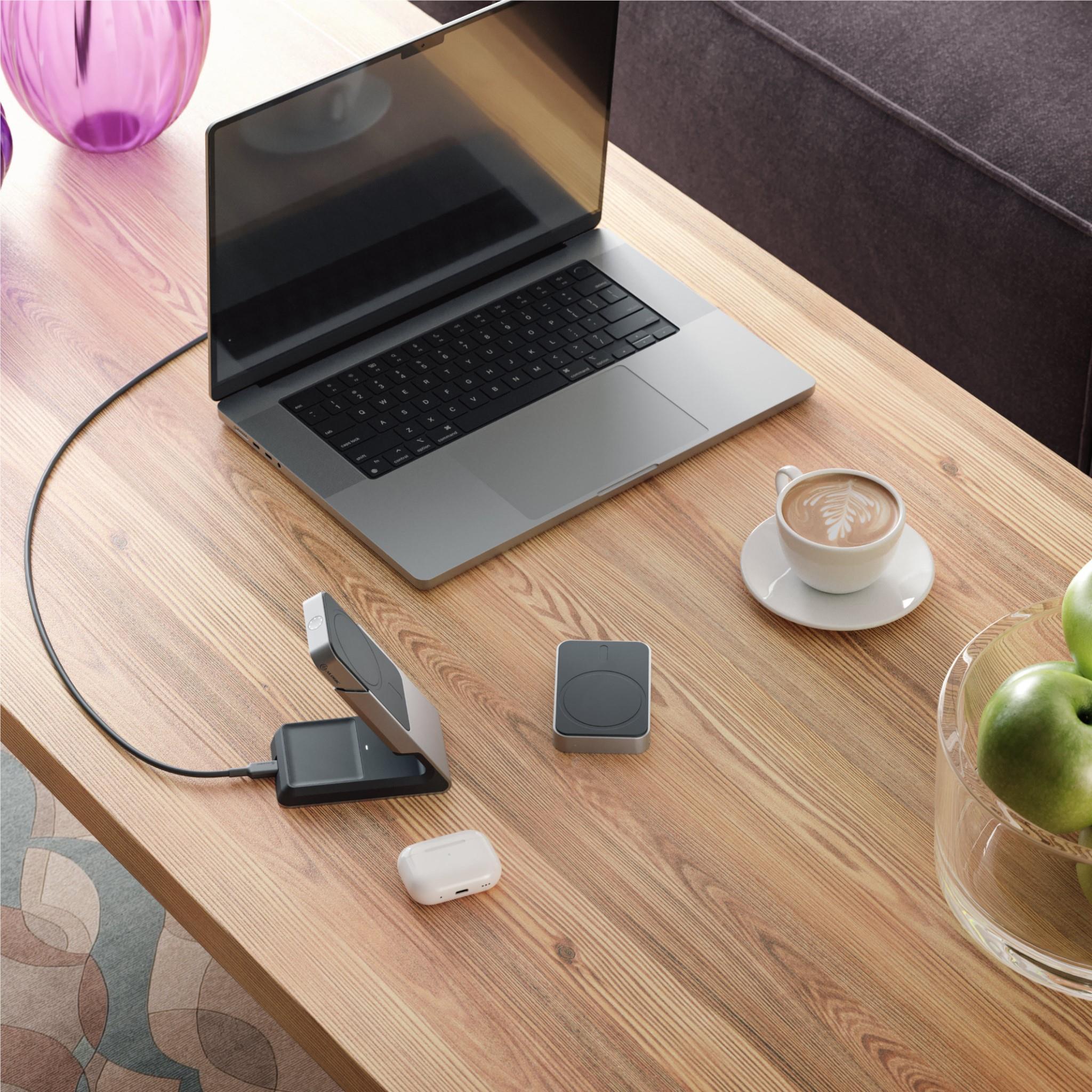 ALOGIC Matrix Universal Magnetic 5K Power Bank - 5000mAh Portable Charger with Fast Charging for iPhone, Samsung, AirPods | Perfect for Travel, Camping & Emergency Power Backup (Black)