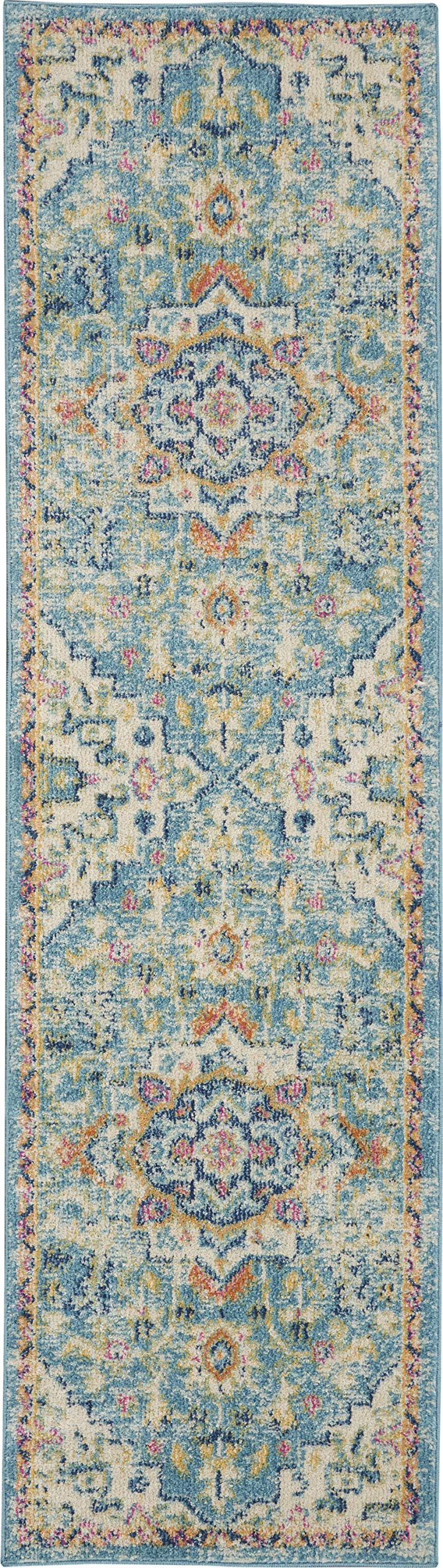 Nourison Passion Ivory/Light Blue 2'2