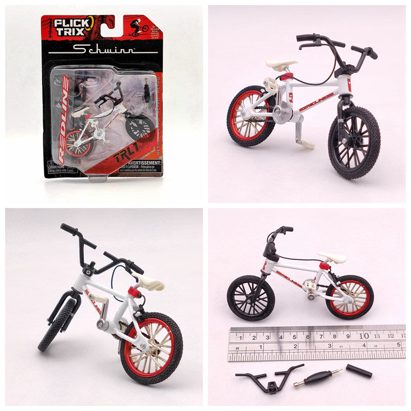 Premium FLICK TRIX Miniature BMX Finger Bike - Diecast Metal DeathTrap Bicycle Toy for Kids & Adults - Perfect Gift for BMX Lovers, Office Desk Decor & Stress Relief Fidget Toy