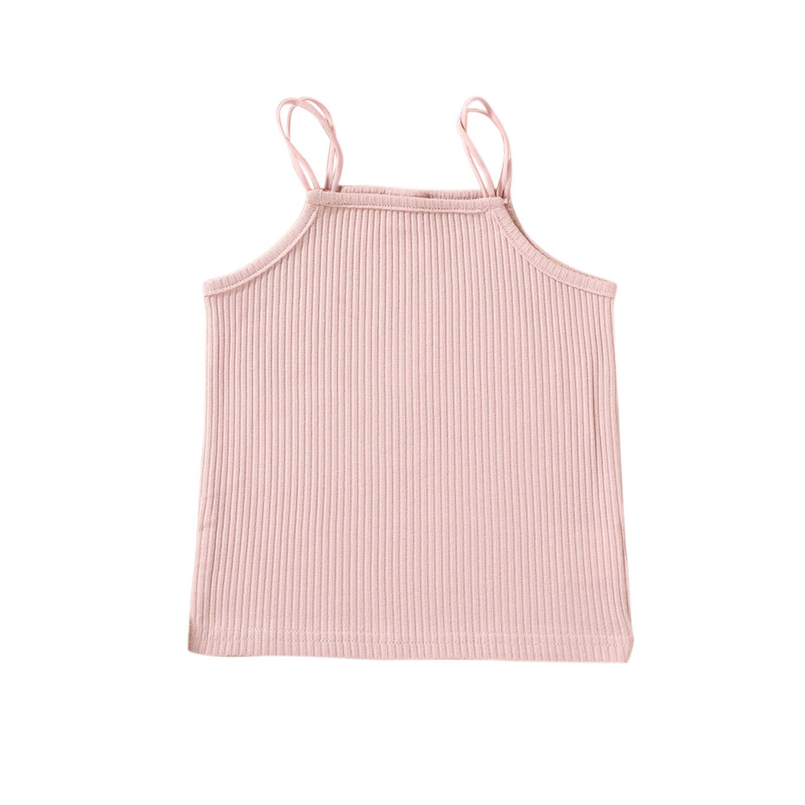 Baby Girls Ribbed Knit Sun Top Vest - Soft Cotton Newborn & Toddler Summer Outfit - Perfect for Beach, Park & Playdates