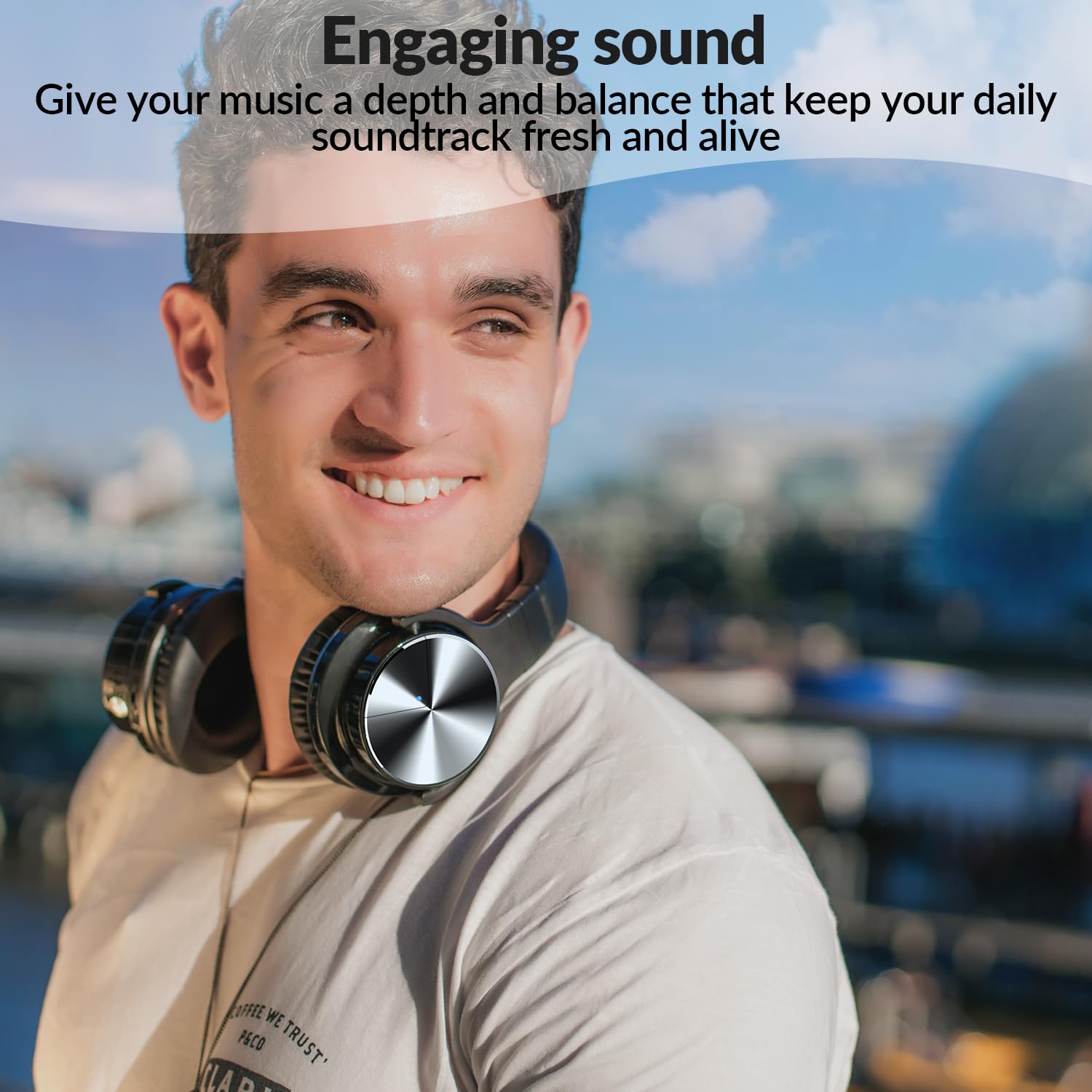 Silensys Active Noise Cancelling Bluetooth Headphones with Microphone - Wireless Over-Ear Headphones with Deep Bass, 30H Playtime, Comfortable Fit for Work, Travel & Gaming (Jet Black) - Perfect for Office, Commuting, TV Watching & Phone Calls