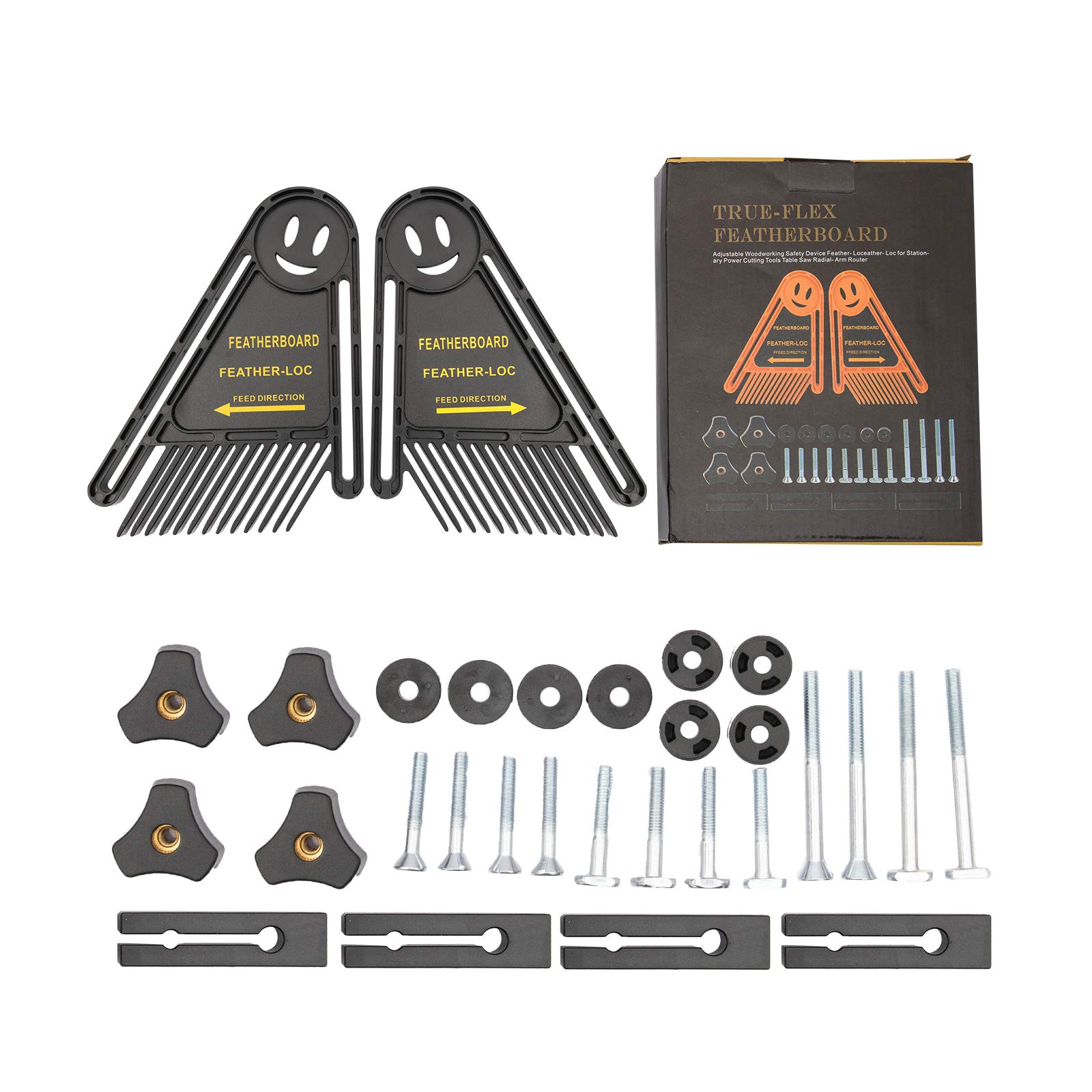 Kipokalor Black Feather Board for Router Tables & Table Saws - Non-Slip Workholding Clamp for Woodworking Fences (Black) | Perfect for DIY Projects & Professional Woodworking