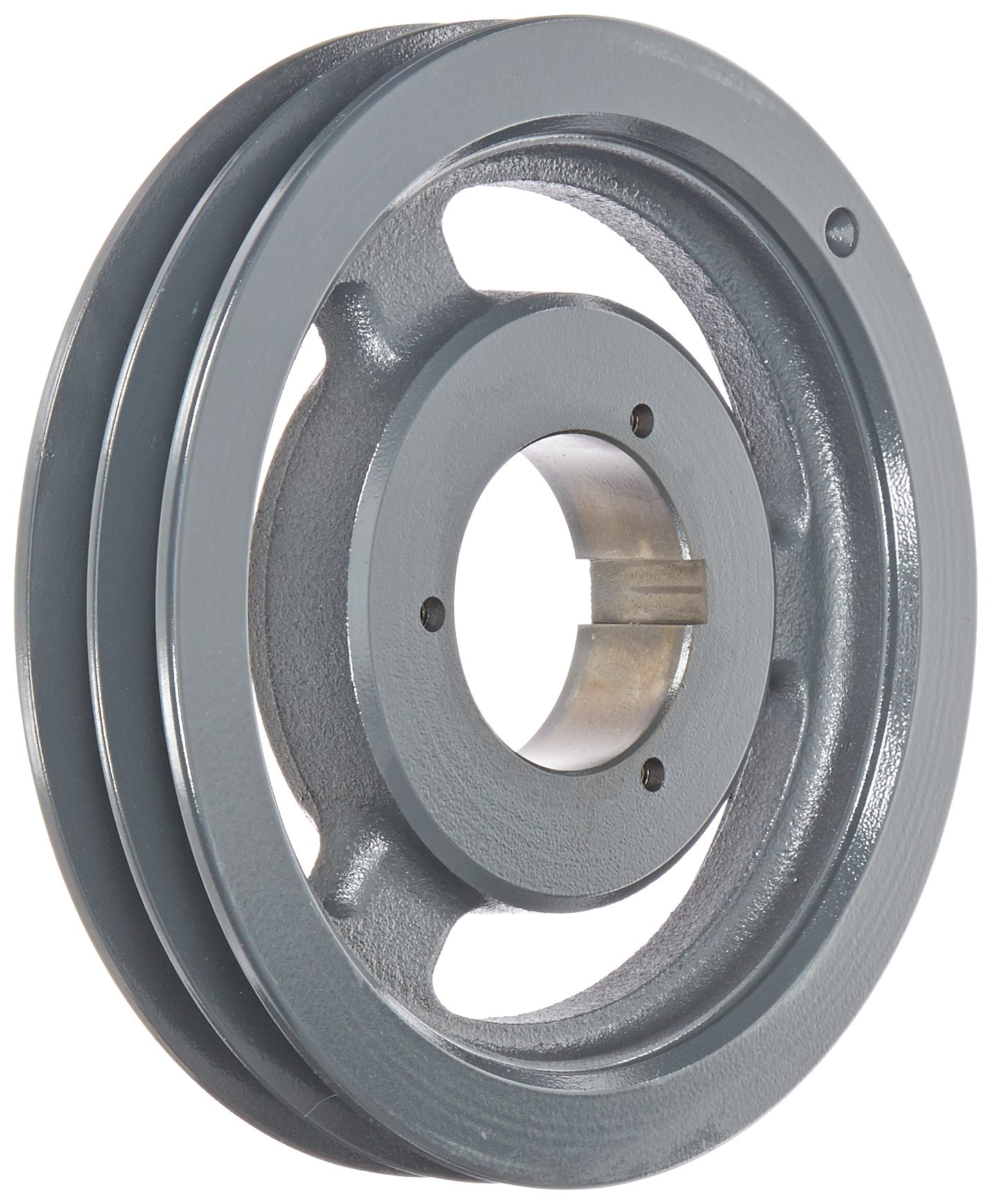 2B5V86 Split Taper Sheave - Cast Iron 2 Groove Pulley for A/B/5V Belts with B Bushing | Industrial Machinery & Power Transmission Equipment