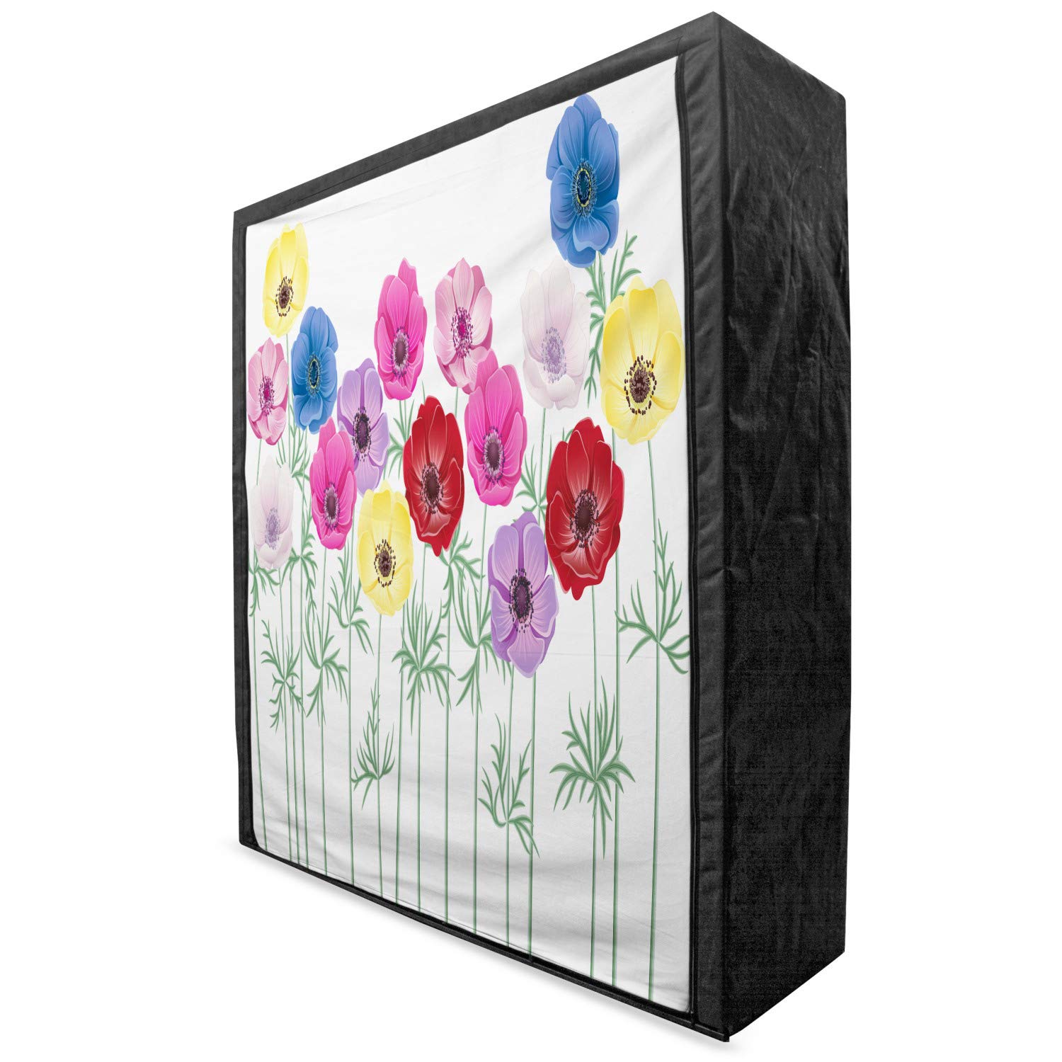 Ambesonne Anemone Flower Portable Fabric Wardrobe - 59