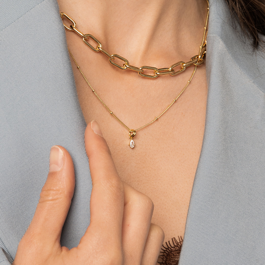 Elegant Axial Charm Necklace for Women - Dainty Layering Pendant Jewelry for Everyday Wear & Special Occasions