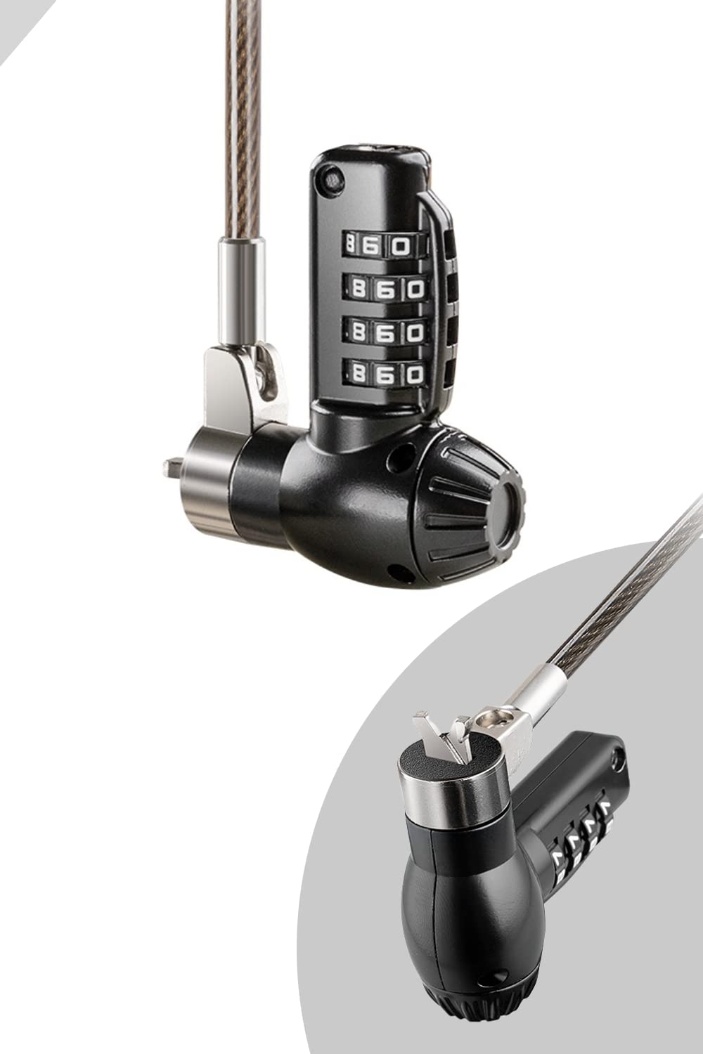 Universal Laptop Cable Lock with Combination - Secure HP, Samsung, DELL & More for Office, School, and Travel Use