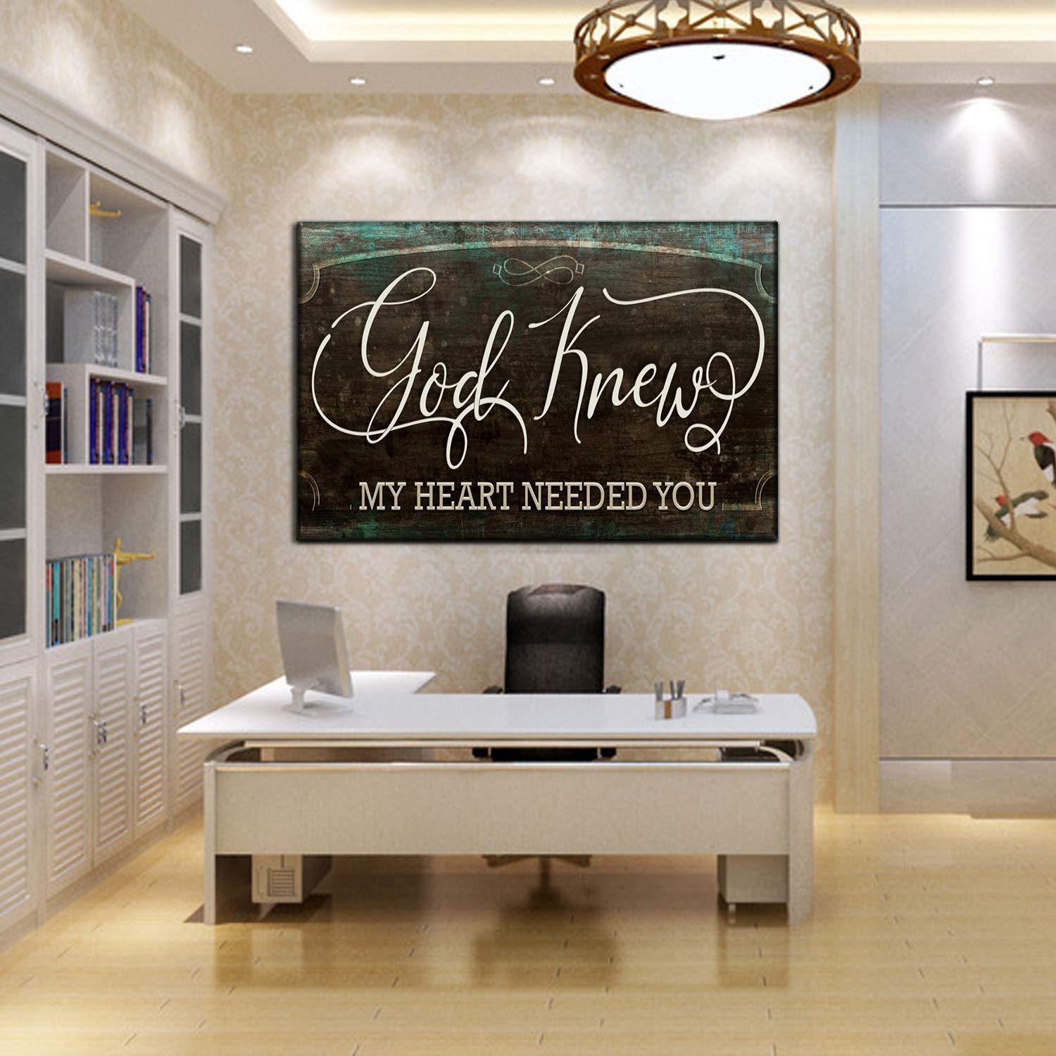 Jesus Picture Framed Wall Art - Jesus and the Samaritan Woman Religious Home Decor - Ready to Hang Christian Wall Art for Bedroom, Living Room, Office - Perfect for Prayer Spaces & Spiritual Inspiration