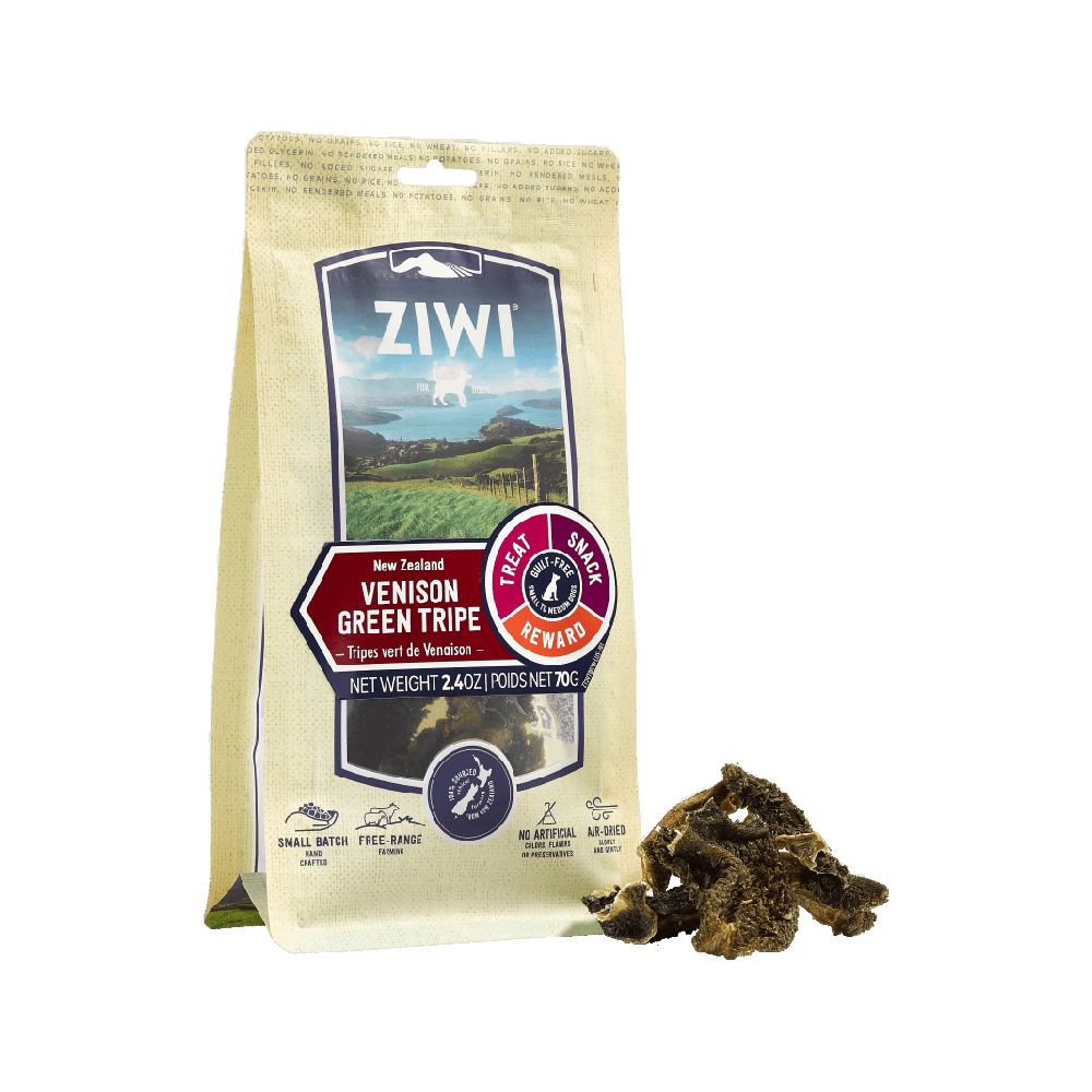 Premium Air-Dried Venison Green Tripe Dog Treats - All-Natural, Grain-Free Chews for Dogs - Perfect for Training, Dental Health & Sensitive Stomachs