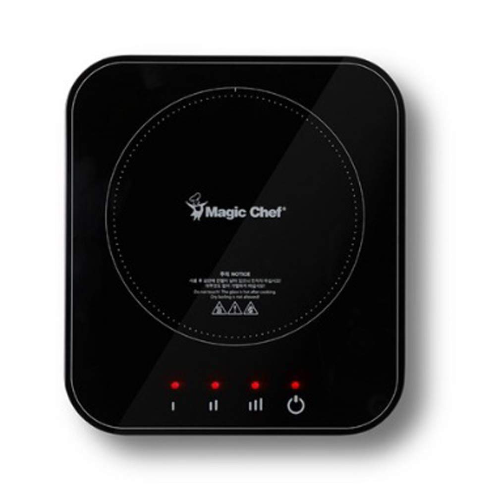 Mini IH Induction Electric Cooktop - Single Burner Hot Plate with Timer, High-End Black Glass Surface, Dual Voltage (110V~220V) - Perfect for Dorms, Apartments & Small Kitchens