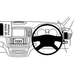 No-Drill Right Hand Dash Mount for Mercedes Benz GL Class (2013-2019), M Class ML (2012-2015) & GLE Class (2016-2019) - Perfect for GPS, Phone Holders & Car Accessories Installation