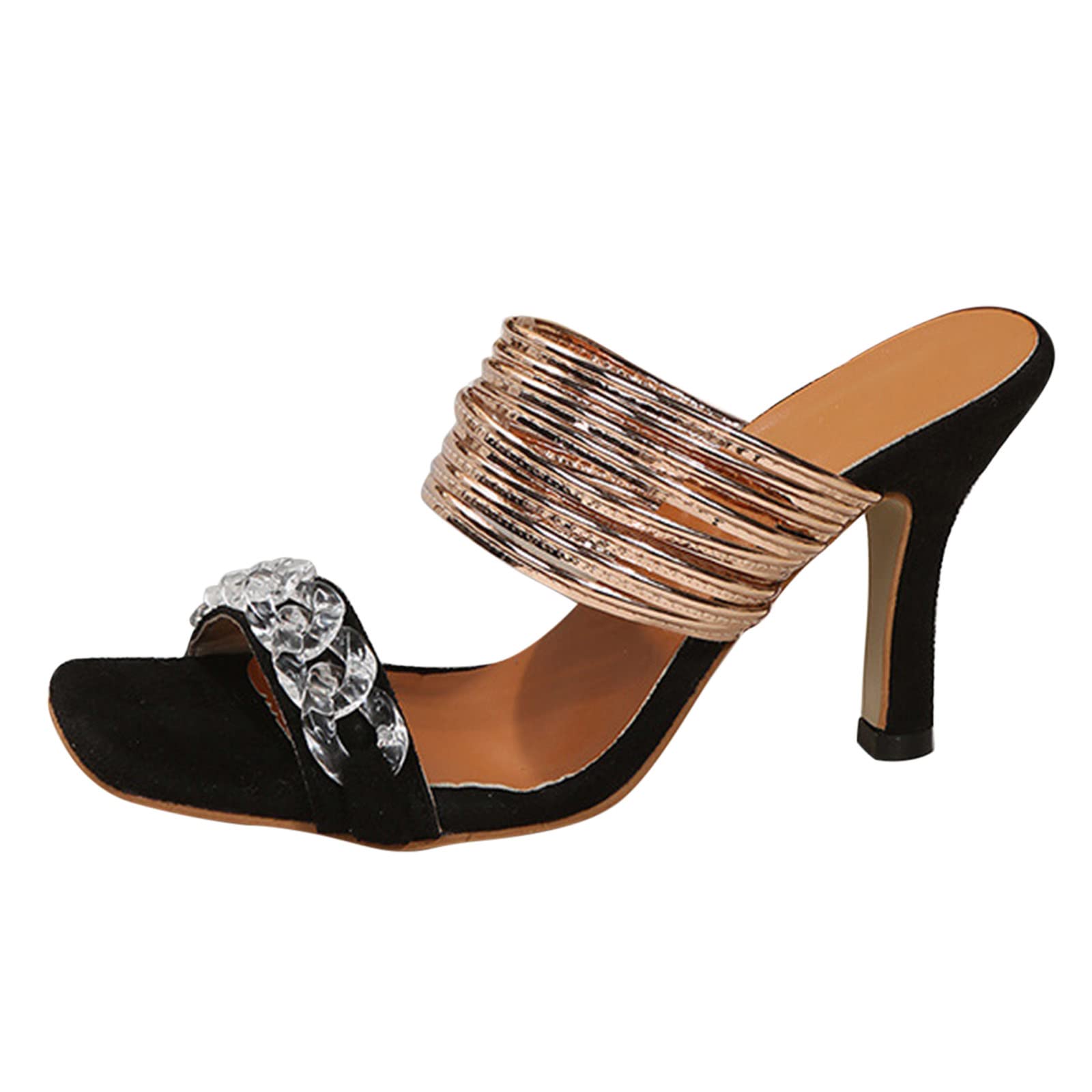 Aunimeifly Women's Open Toe Gladiator Sandals - Strappy Roman Style High Heel Ankle Sandals for Summer | Perfect for Weddings, Parties & Date Nights