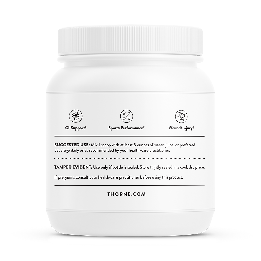 Thorne L-Glutamine Powder (SA519) - Pure Amino Acid Supplement for Muscle Recovery, Gut Health & Immune Support - Ideal for Athletes, Fitness Enthusiasts & Digestive Wellness