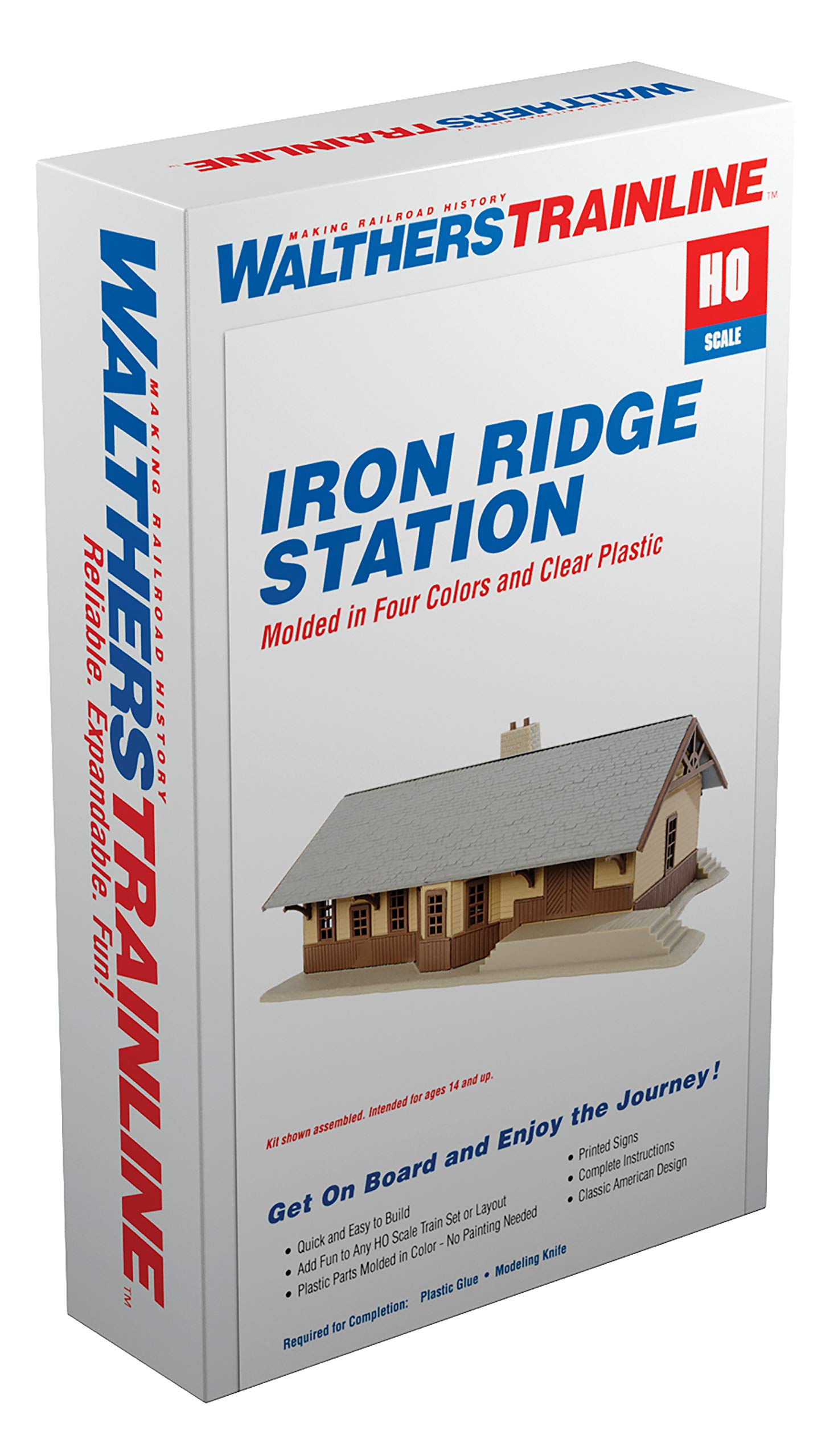 HO Scale Model Iron Ridge Station - Realistic Train Building for Model Railroad Layouts | Perfect for Dioramas, Scenery & Collectors
