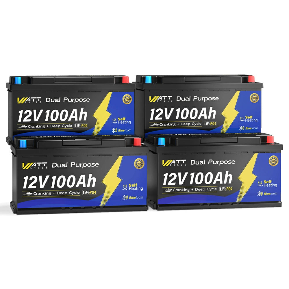 12V 100Ah LiFePO4 Deep Cycle Battery for Trolling Motors - Rechargeable Lithium Iron Phosphate Battery for Marine, RV, Solar & Off-Grid Power Systems