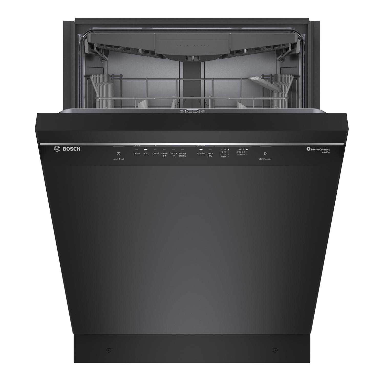Bosch Black 24 Inch Smart Dishwasher with Home Connect & Third Rack - SHE53C86N | Energy Efficient, Ultra Quiet for Open Kitchen & Small Family Homes
