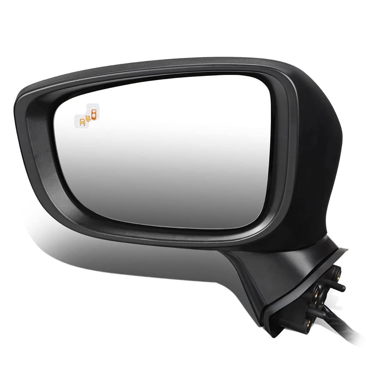 DNA Motoring OEM-MR-MA1320185 Left Driver Side Mirror - Heated, Powered, with Turn Signal & Blind Spot Detection - Compatible with 2017-2018 Mazda 3 - Perfect for Winter Driving and Enhanced Safety