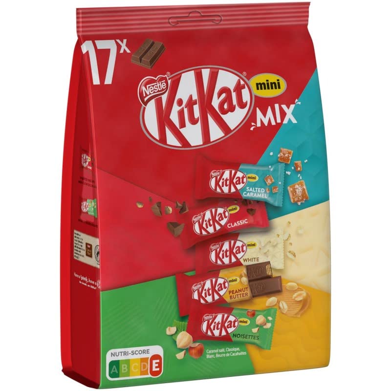 Nestle KitKat Mini Mix 240g - Assorted Chocolate Bars Variety Pack (3-Pack) - Crunchy Wafer Chocolate Snacks for Sharing - Perfect for Office, Parties & Gift Giving