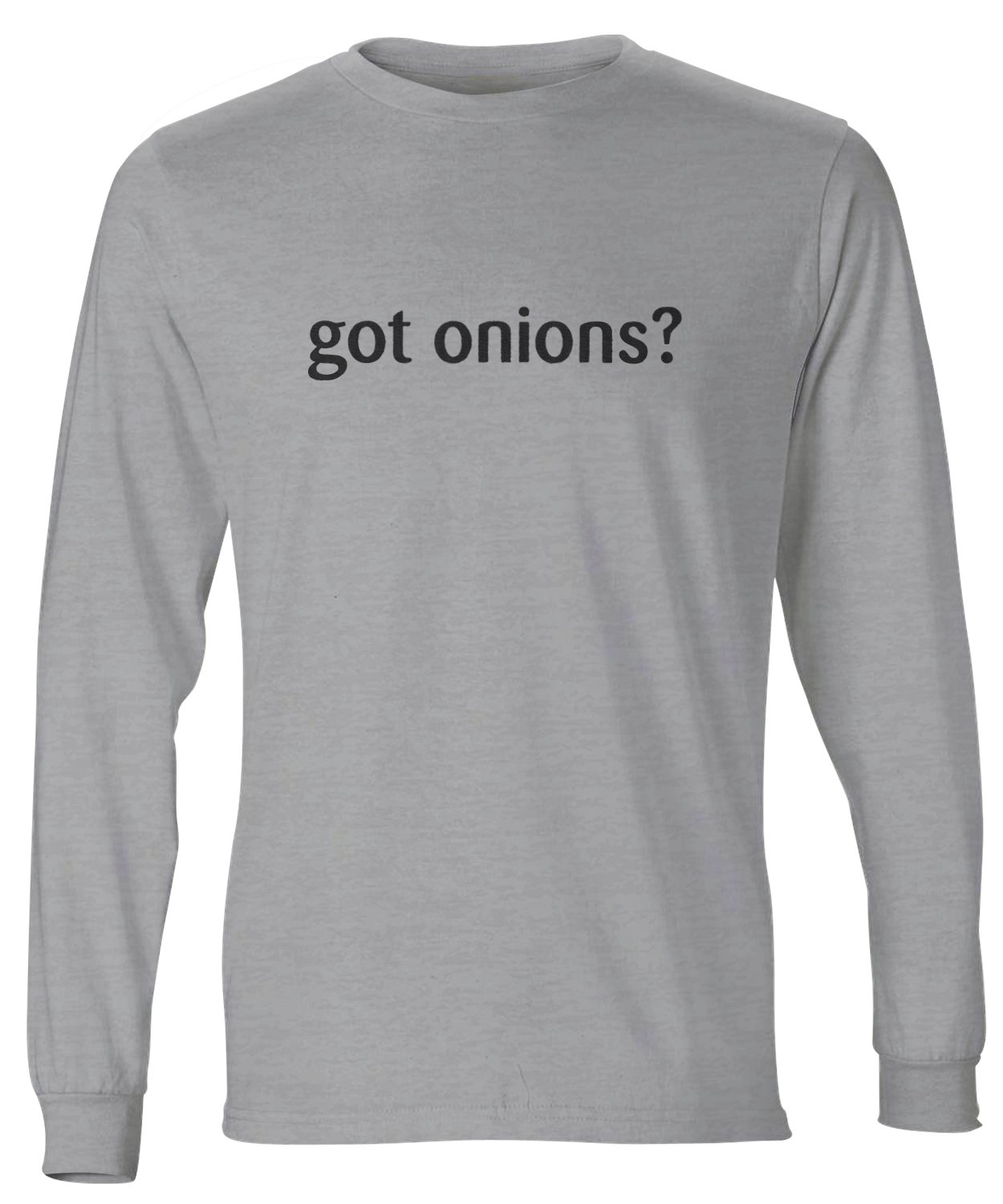 ShirtLoco Men's Funny Onion Print Long Sleeve Cotton T-Shirt - Comfortable Casual Wear for Everyday Outfits & Gag Gifts