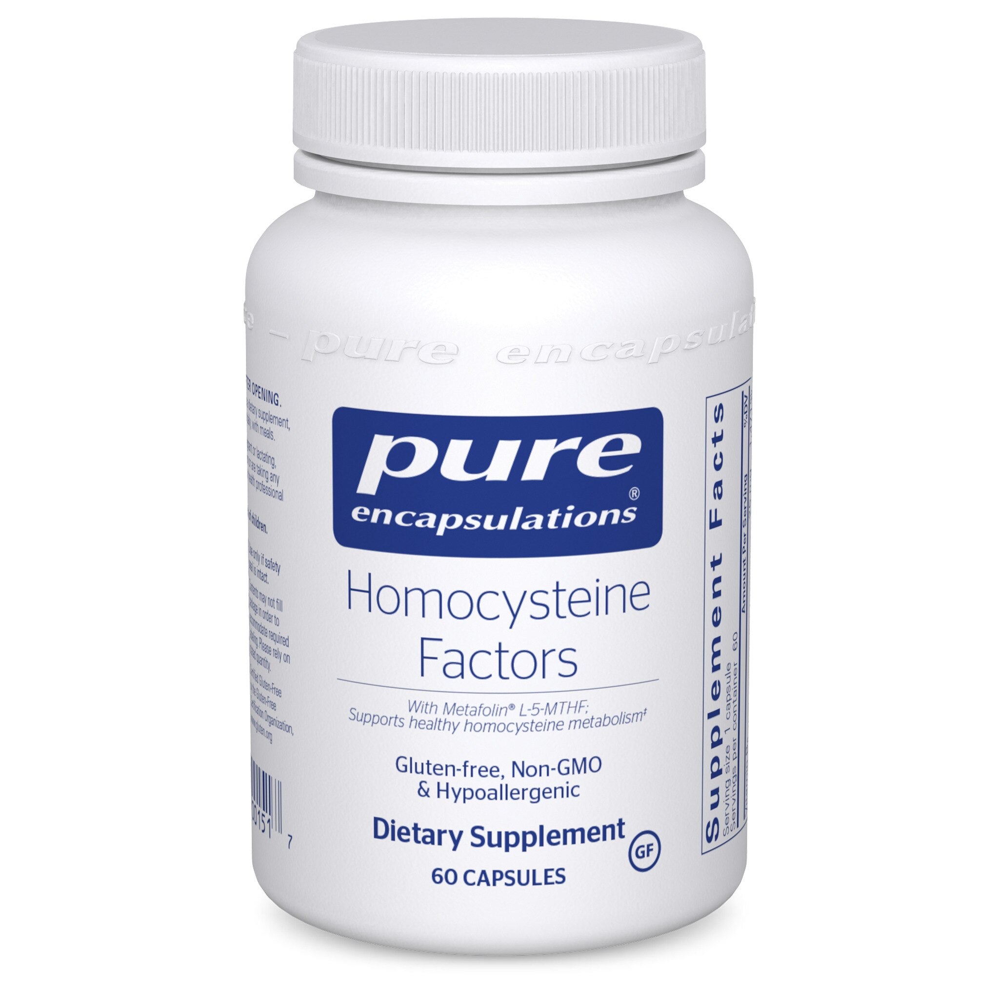 Pure Encapsulations Homocysteine Factors Supplement - Supports Cardiovascular Health & Healthy Homocysteine Levels - Ideal for Heart Wellness & Detoxification Routines
