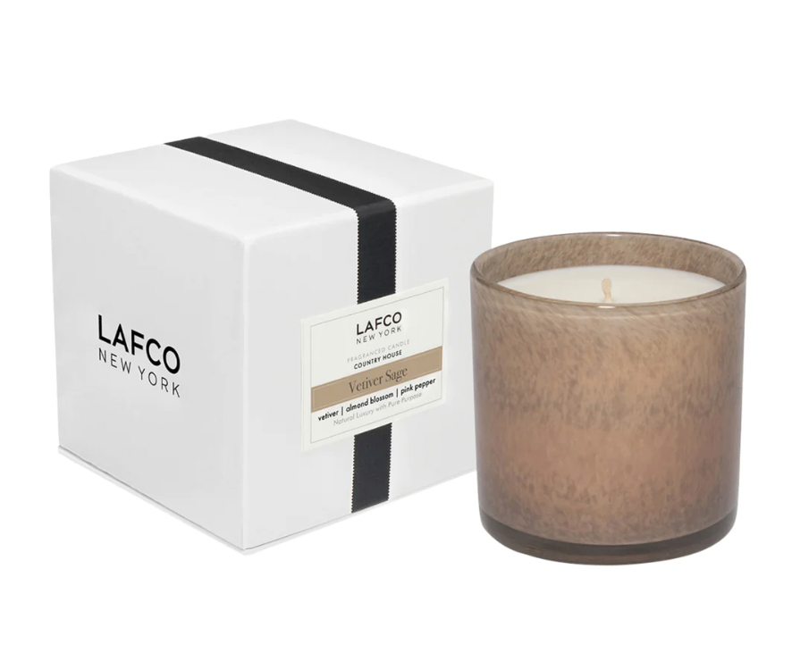 LAFCO Vetiver Sage Scented Candle 15.5 oz | Luxury Home Fragrance for Relaxation & Aromatherapy | Perfect for Bedroom, Bathroom & Living Room Decor