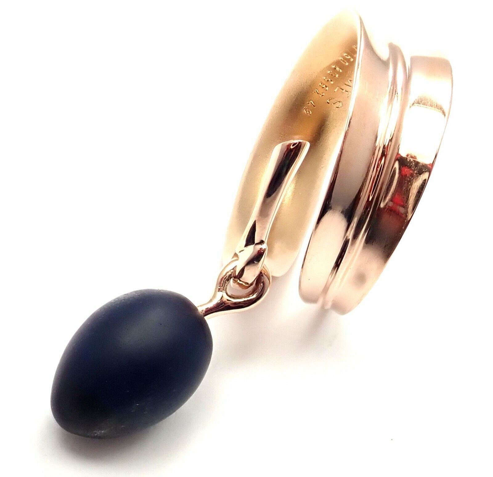 Authentic Hermes Olive 18K Rose Gold Wood Band Ring - Luxury Designer Jewelry for Women, Perfect for Weddings, Anniversaries & Special Occasions