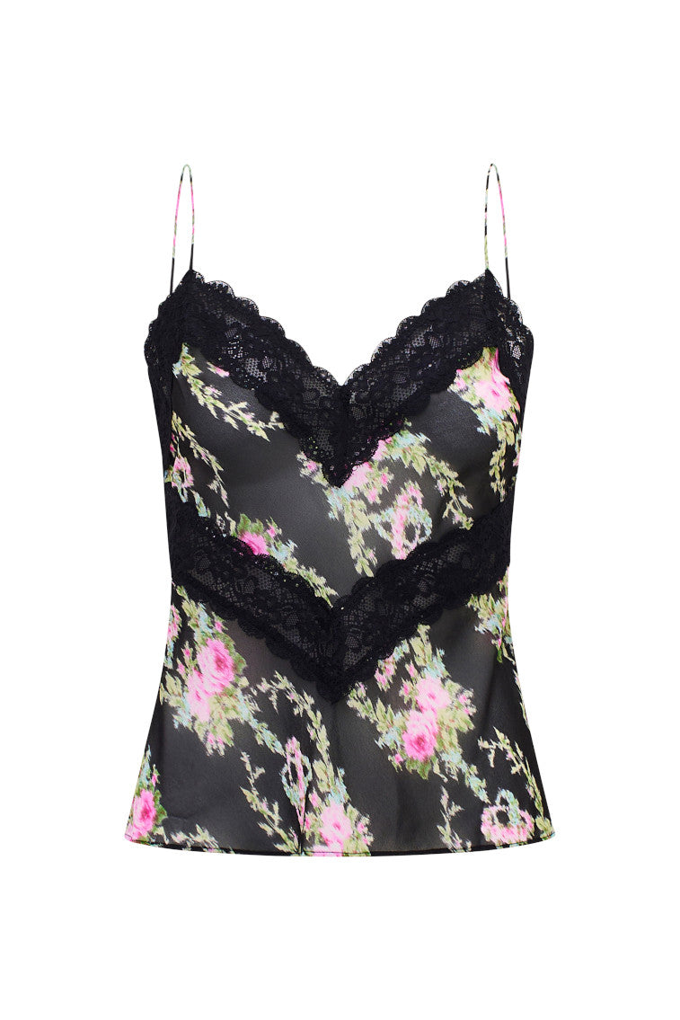 Brimsley Floral Lace Trimmed Top - Elegant Women's Blouse for Casual Wear, Date Nights & Special Occasions