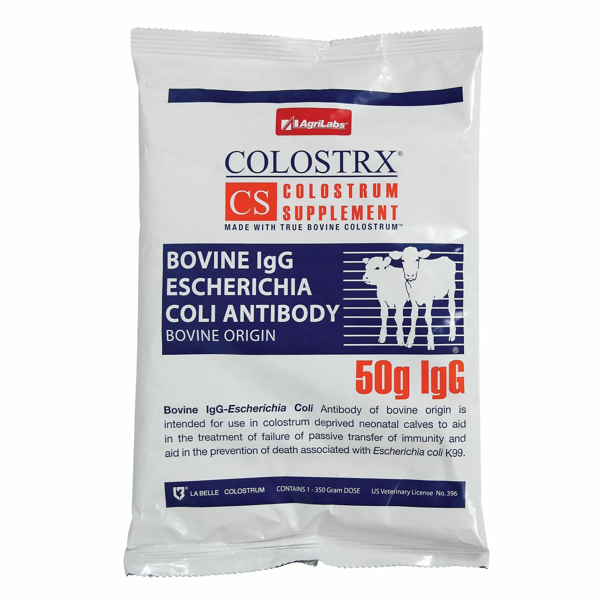 COLOSTRX® CS (AgriLabs®) Bovine Colostrum Supplement - 1 Dose for Newborn Calves & Livestock Immune Support | Farm & Ranch Use