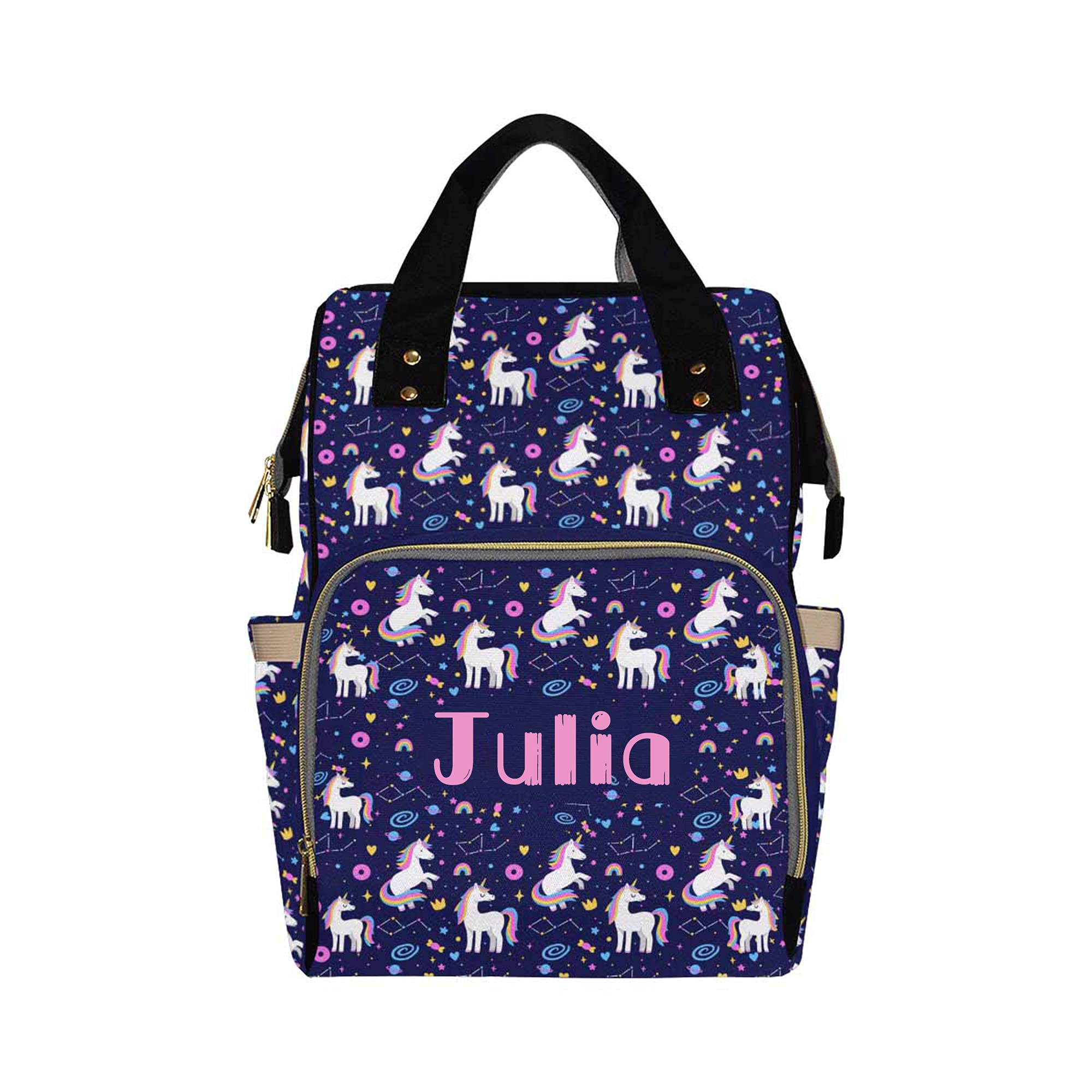 **Personalized Kids School Backpack for Girls & Boys - Custom Lightweight Diaper Bag with Name - Unicorn Backpack for School, Travel & Daily Use - Perfect for Toddlers, Baby & Mommy - Great Back to School & Birthday Gift Idea**    *(Use Cases: Ideal for school, daycare, travel, shopping, picnics, and everyday adventures!)*