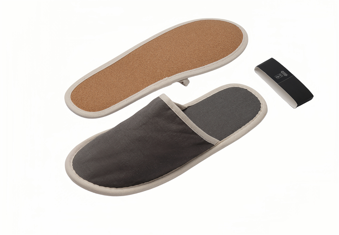6/18 Pairs Hotel Guest Slippers with Cork Sole - Eco-Friendly, Non-Slip, Comfortable House Slippers for Hotels, Spas & Home Use