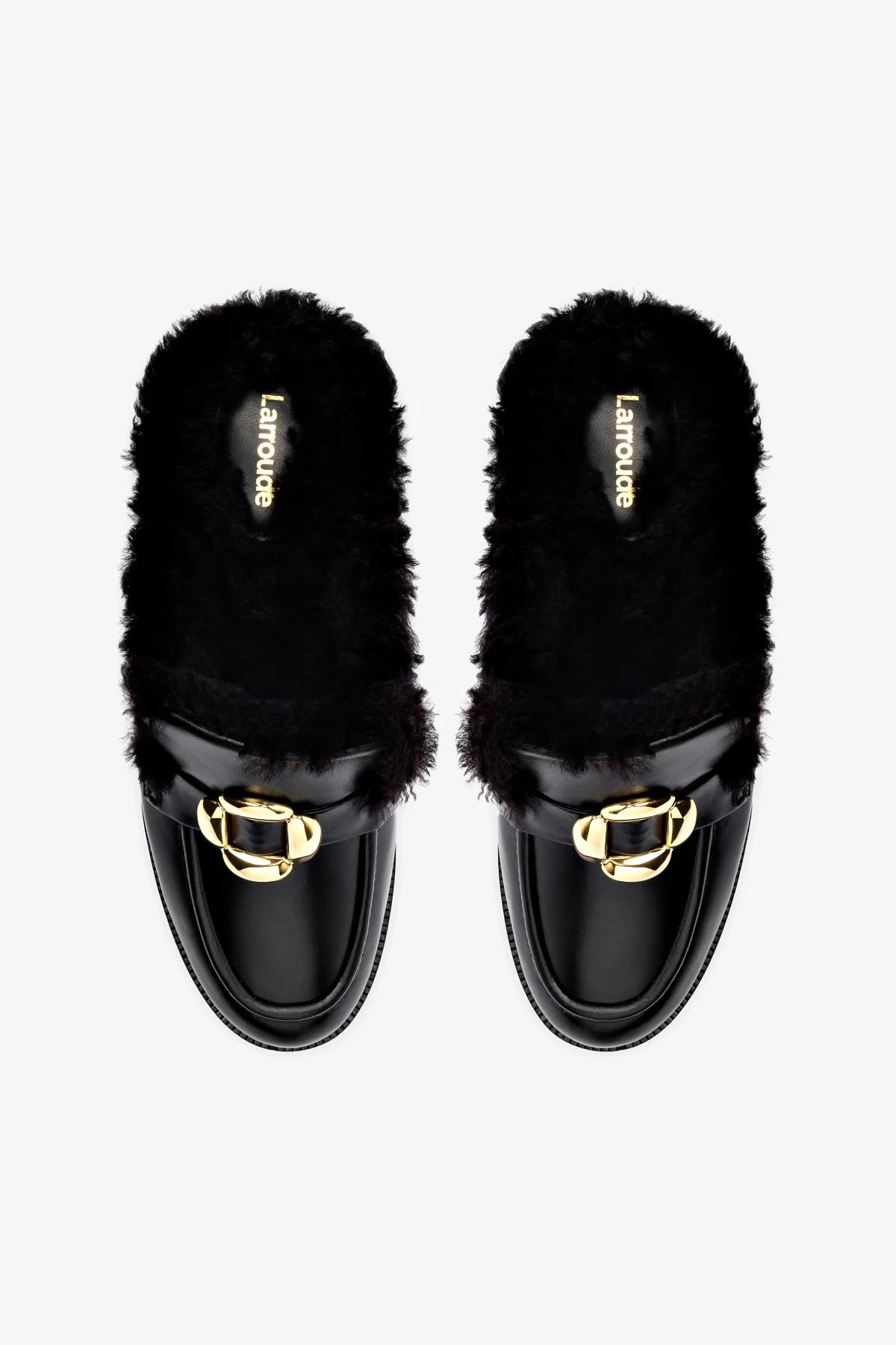 Bobbie Mule Women's Shoes - Black Leather & Shearling Winter Boots for Indoor/Outdoor Comfort & Style
