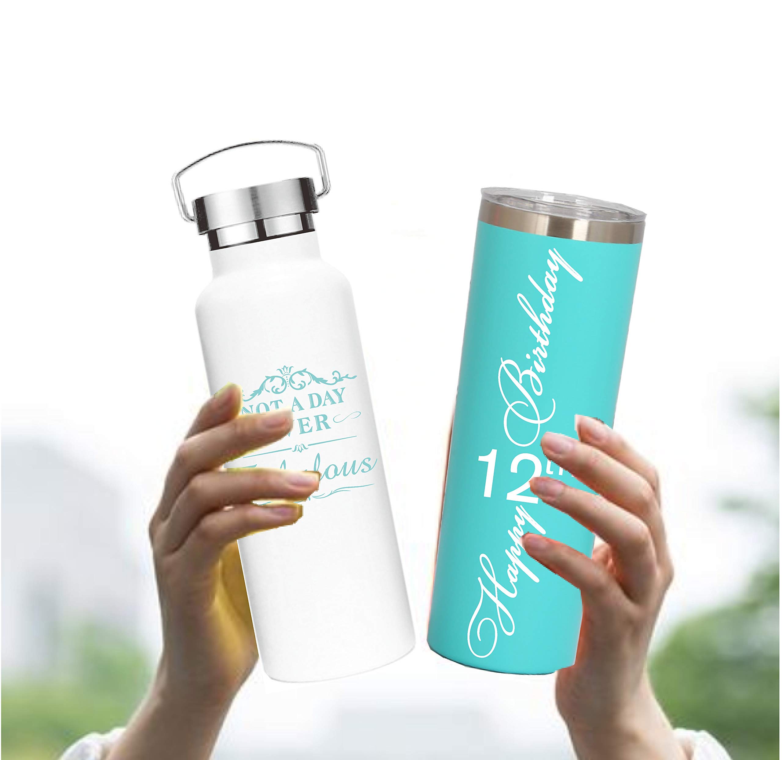 Best Birthday Gifts for 12 Year Old Girls - Insulated Tumbler Cup with Straw & Lid - Cute 12th Birthday Present for Teen Girls - Perfect for School, Sports, Parties & Everyday Use