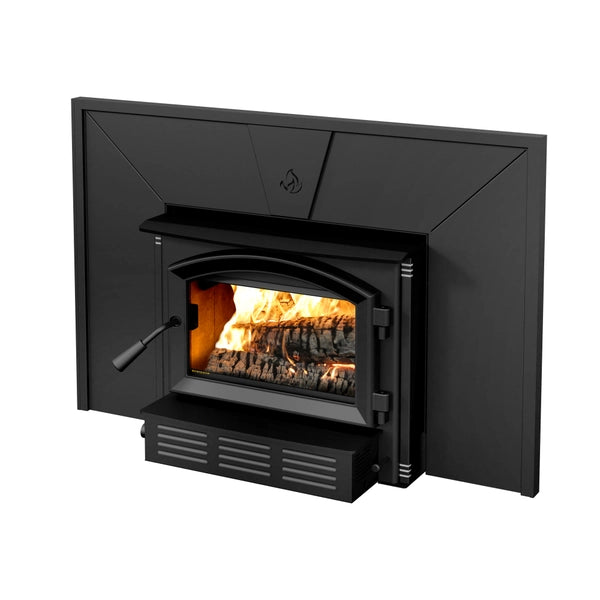 Enerzone Solution 1.7 I Wood Insert Bundle - High Efficiency Fireplace Insert for Home Heating | Perfect for Living Rooms, Cabins & Winter Warmth