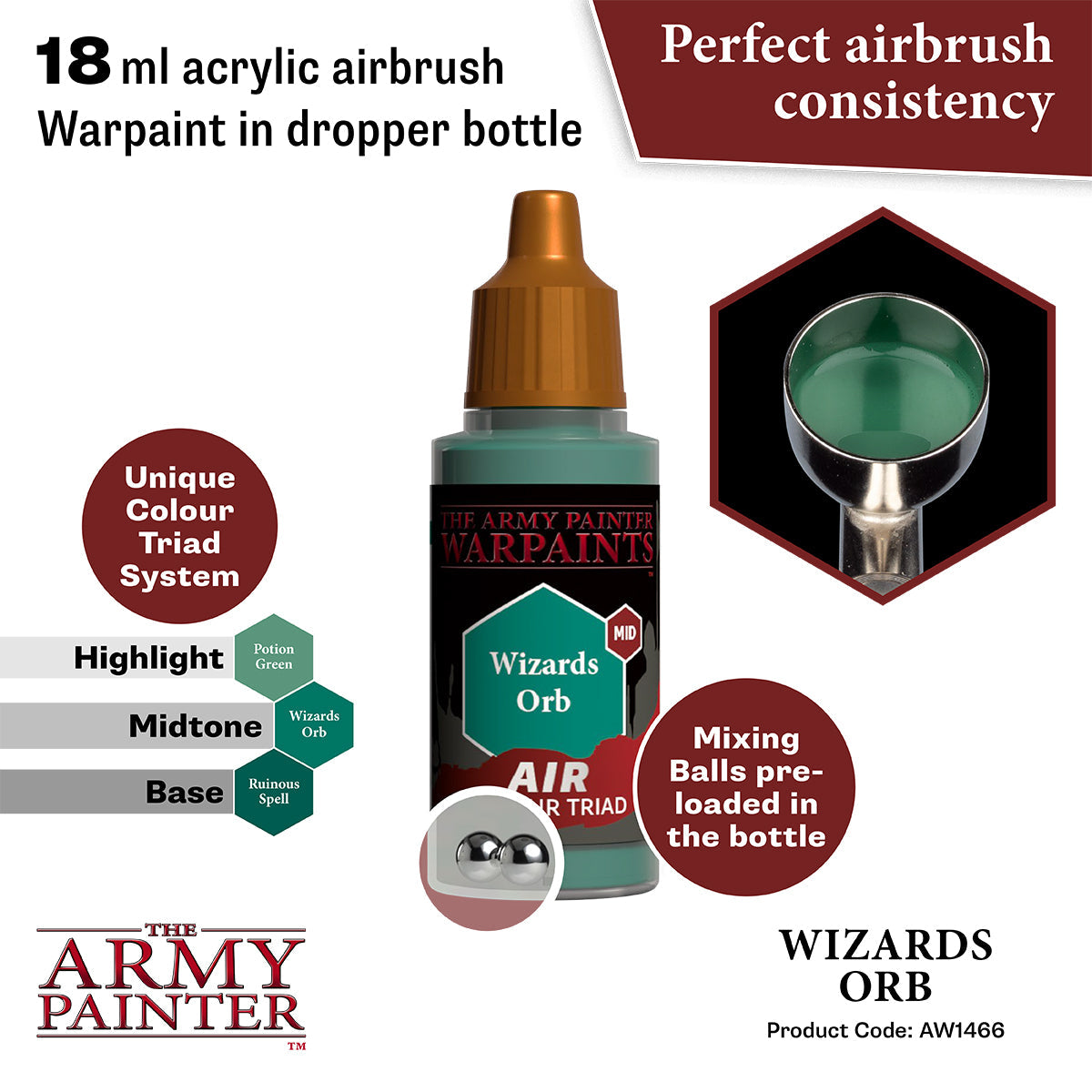 Warpaints Air: Wizards Orb - Premium Fantasy Miniature Painting Kit for Tabletop RPG & D&D - Perfect for Game Night & Collectors