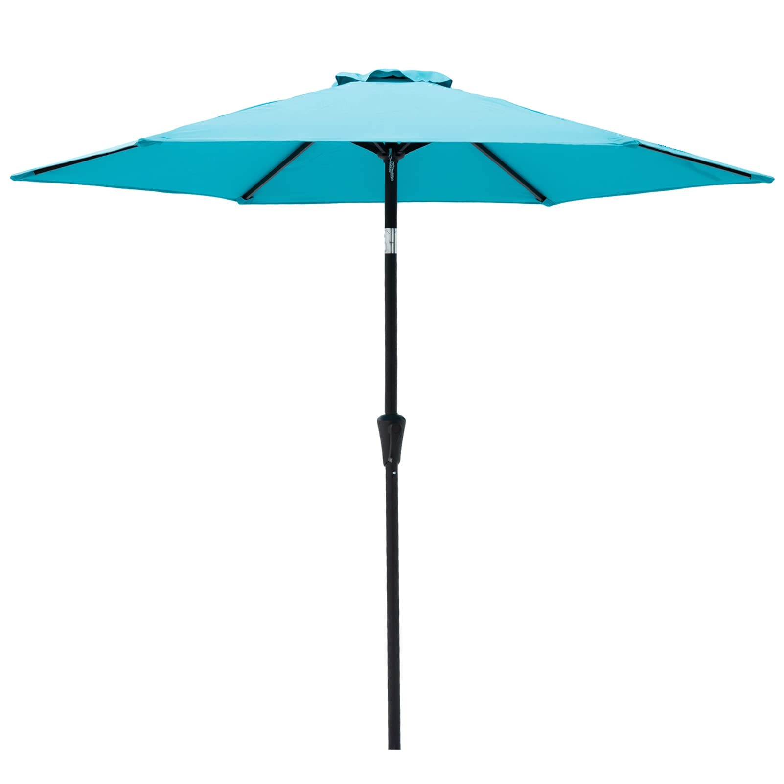 C-Hopetree 9 ft Outdoor Patio Market Table Umbrella with Tilt - Aqua Blue Waterproof Sun Shade for Garden, Poolside, and Backyard Relaxation