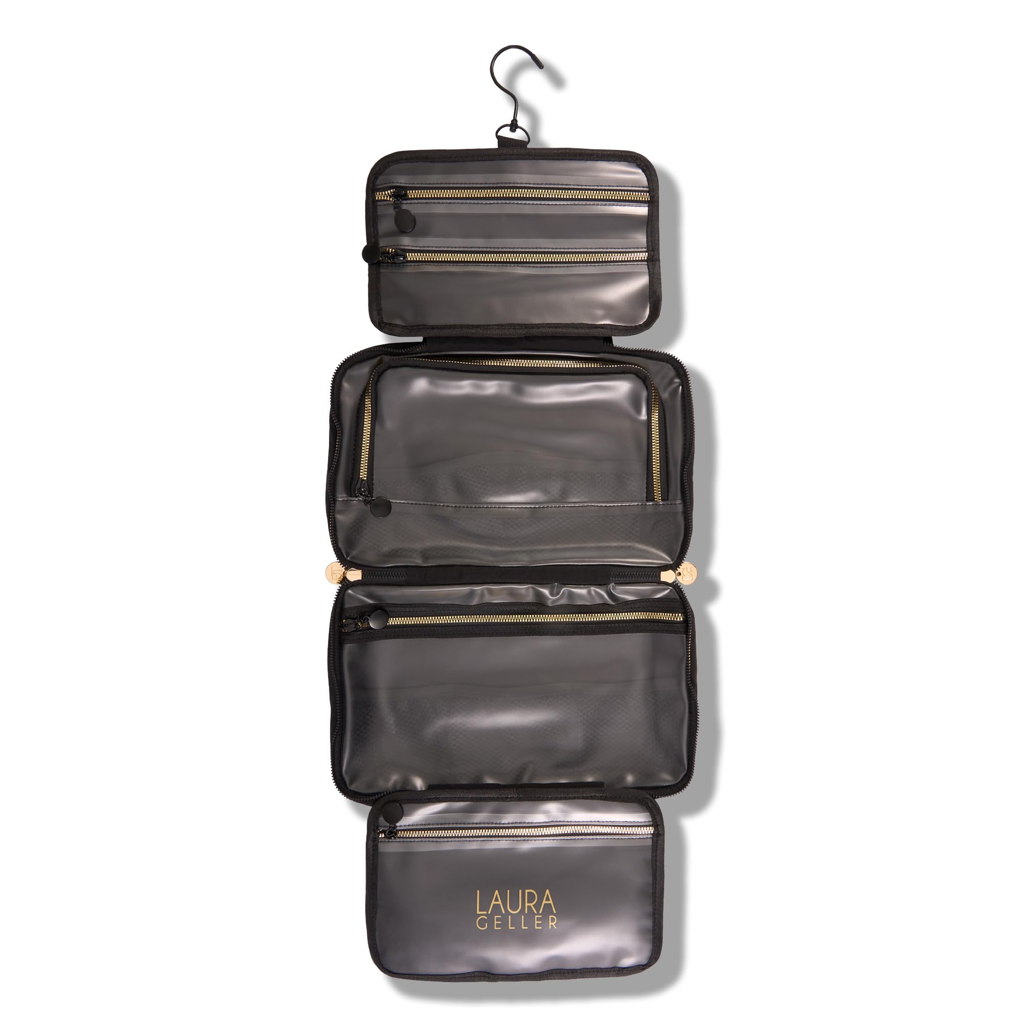 LAURA GELLER NEW YORK Baked Face Palette & Quilted Travel Makeup Bag Set - Best Face Makeup Kit with Mirror | Perfect for Travel, On-The-Go Touch Ups & Gift Giving