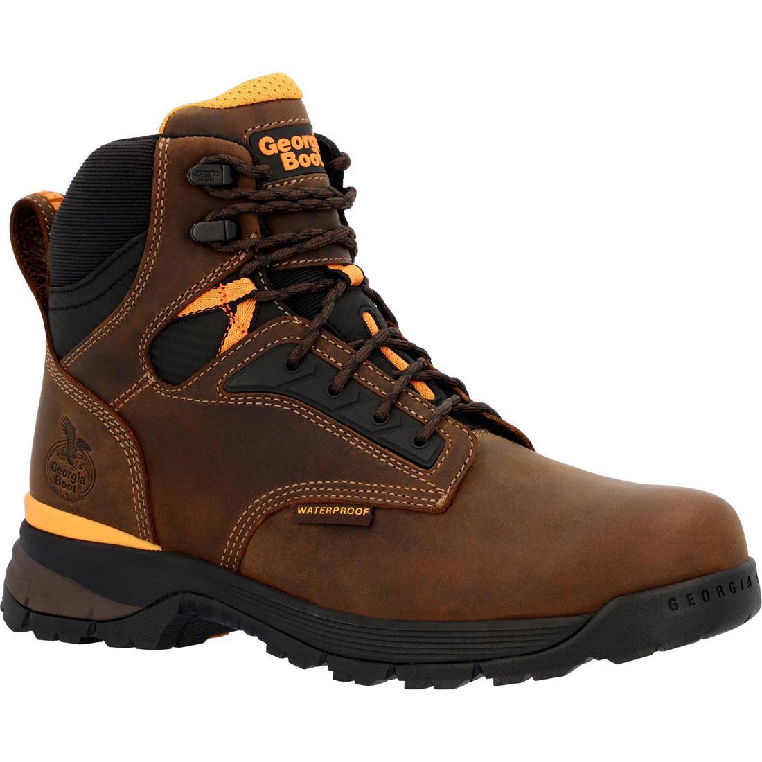 TBD Alloy Toe Waterproof Work Boots for Men - Steel Toe Safety Shoes with Slip Resistant & Electrical Hazard Protection - Ideal for Construction, Warehouse & Outdoor Work