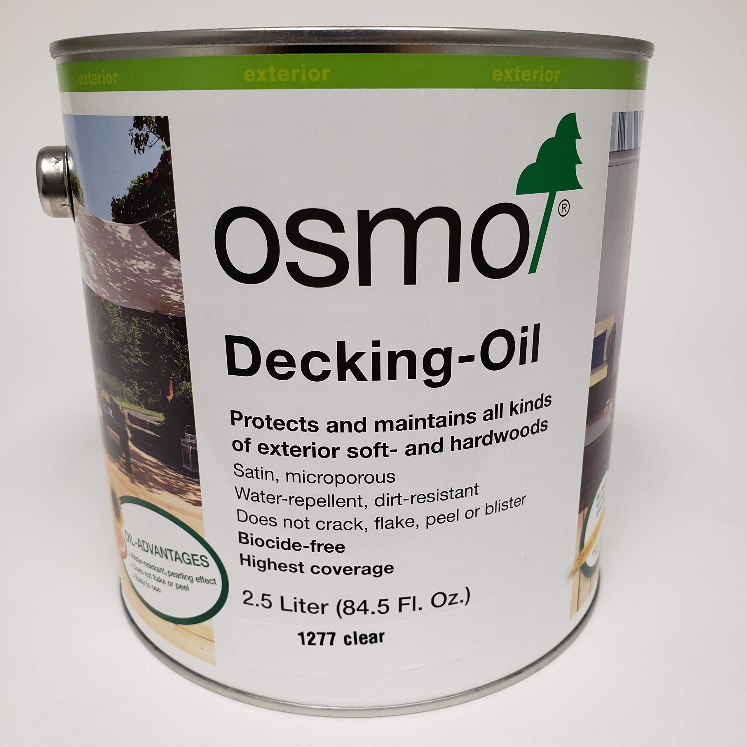 Osmo Clear Decking Oil 2.5L - Premium Wood Protection for Outdoor Decks, Patios & Garden Furniture - Waterproof & UV Resistant Finish