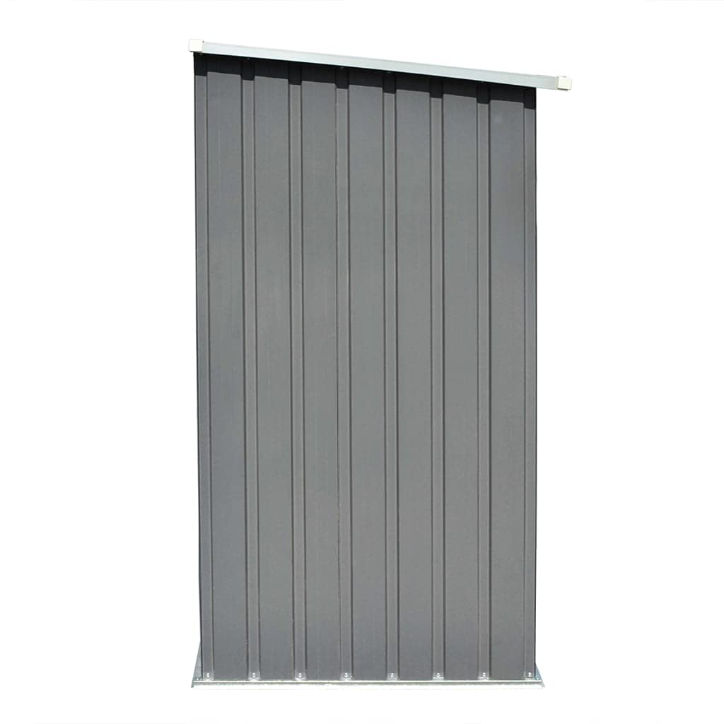 Galvanized Steel Garden Log Storage Shed - Weatherproof Firewood Shelter with Ventilation & Easy Assembly | 64.2
