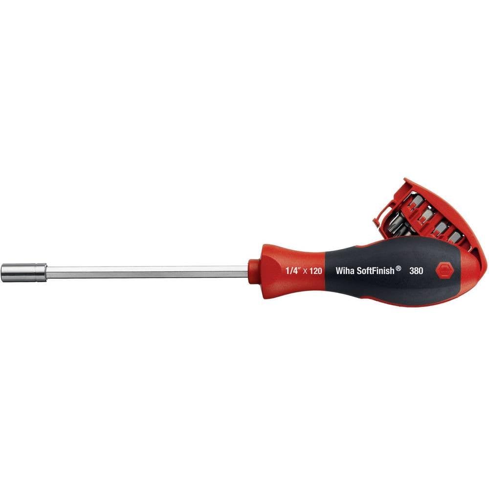 WIHA 3809 Magnetic Screwdriver with Built-In Bit Magazine - 1/4