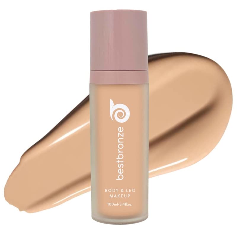 Best Bronze Bombshell Body & Leg Makeup Kit - Waterproof Leg Concealer with Foundation Brush - Full Coverage Body Makeup for Scars, Veins & Imperfections (NC15) - Perfect for Weddings, Photos & Special Occasions